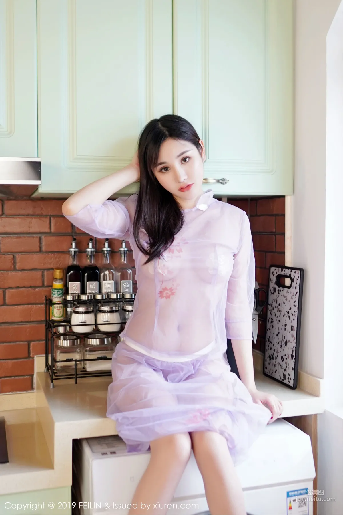 Celina Qingyan, Sexy Bikini and Pink Sheer Lingerie Temptation [FeiLin] VOL.216 Photo Set photo 26