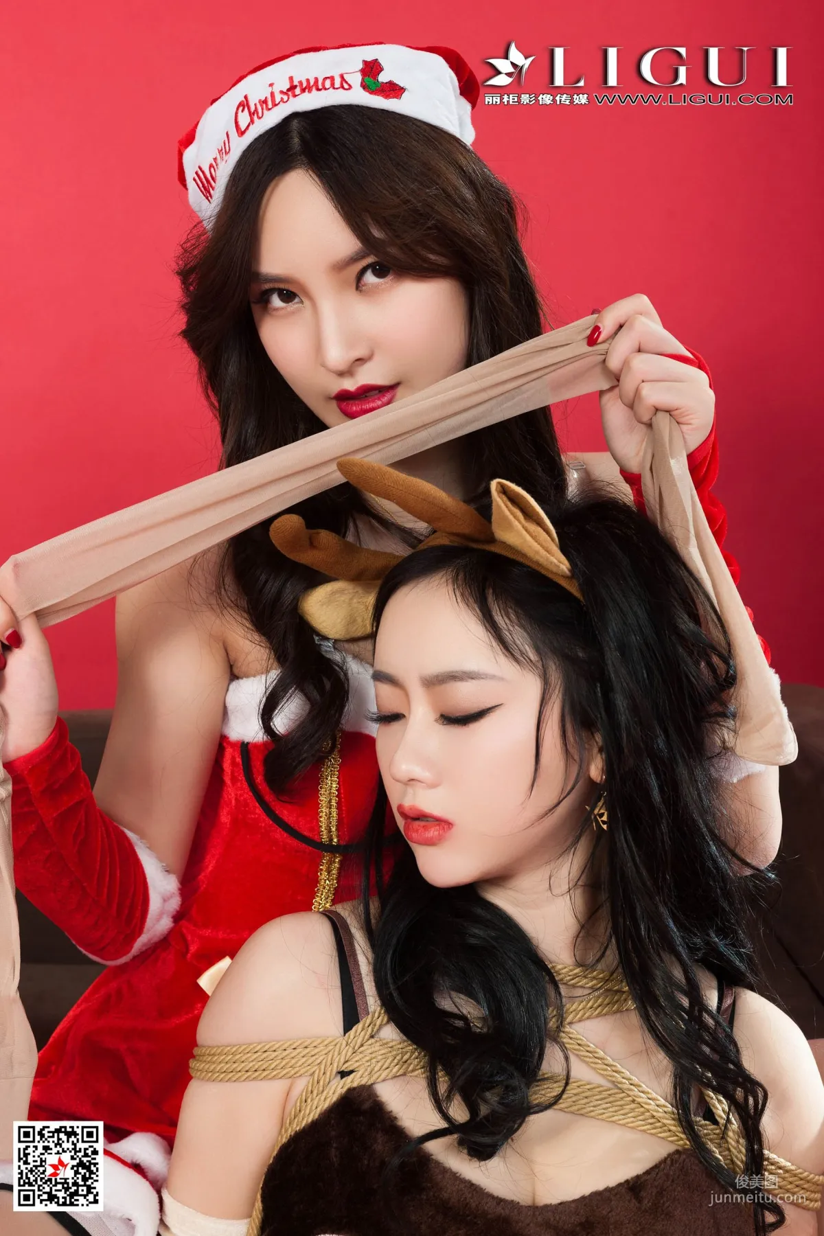 雪糕&然然《聖誕絲襪禮物》 [麗櫃Ligui] 寫真集 33