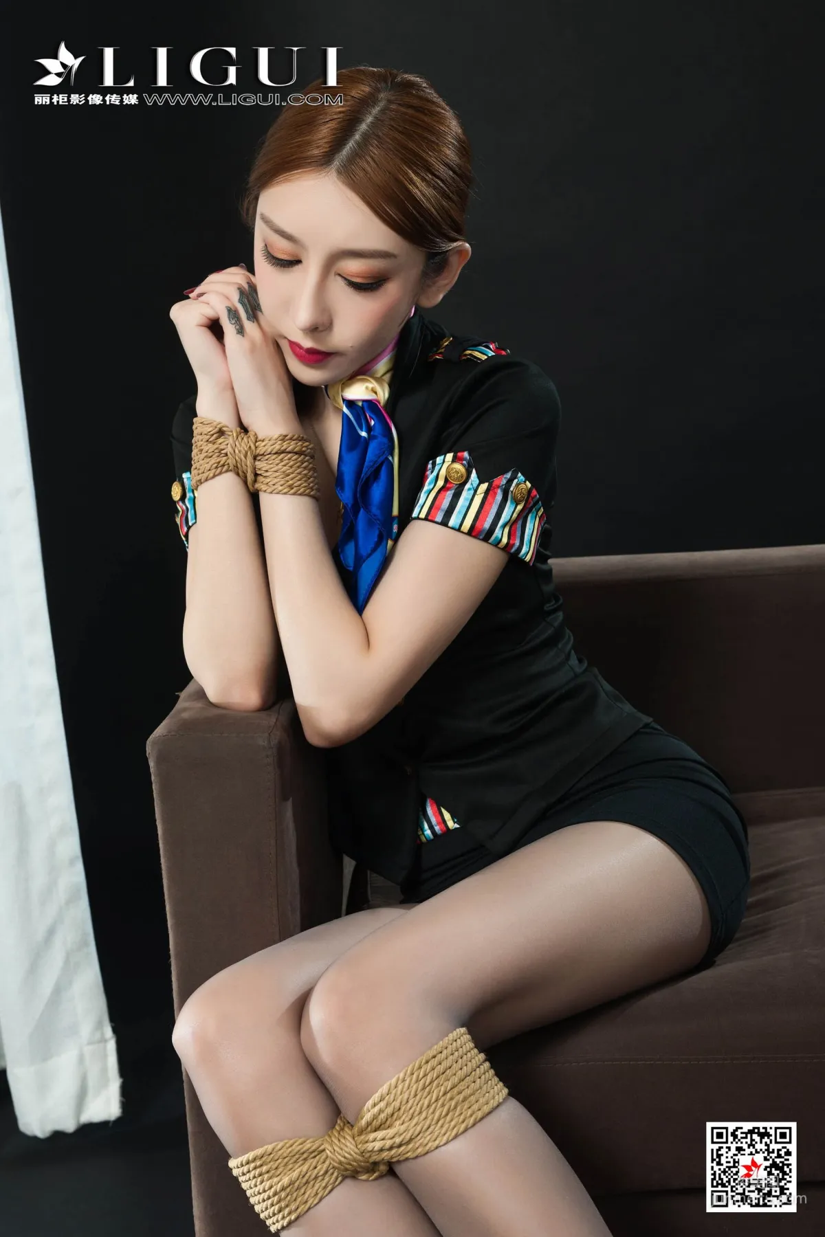 Tu Zi, Flight Attendant Rope Bondage [Ligui] Photo Set photo 17