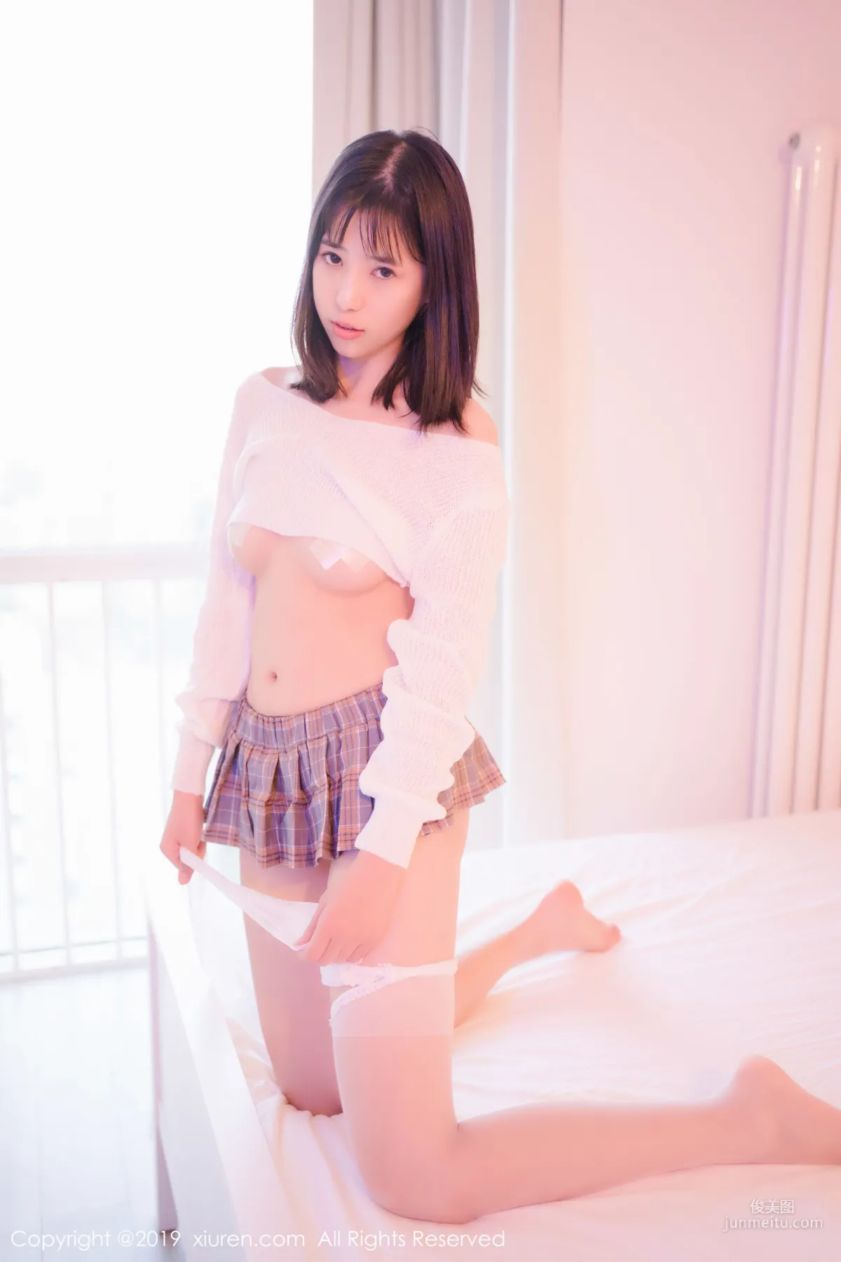 Ai Lili "Sheer Lingerie and Student Uniform Series" [XiuRen] No.1791 Photo Set photo 23