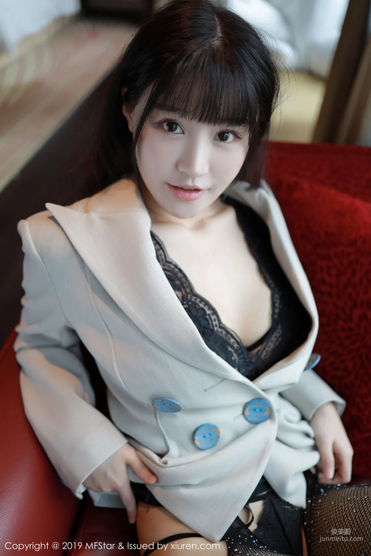 Barbie Keer, The Dashing Suit and Charming Black Stockings Lingerie [MFStar] Vol.224 Photo Set photo 15