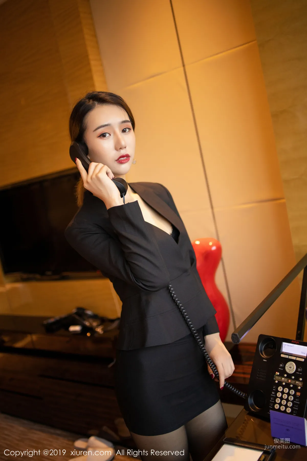 BABY Qi Glasses OL Black Stockings Secretary [XiuRen] No.1706 Photo Set photo 15