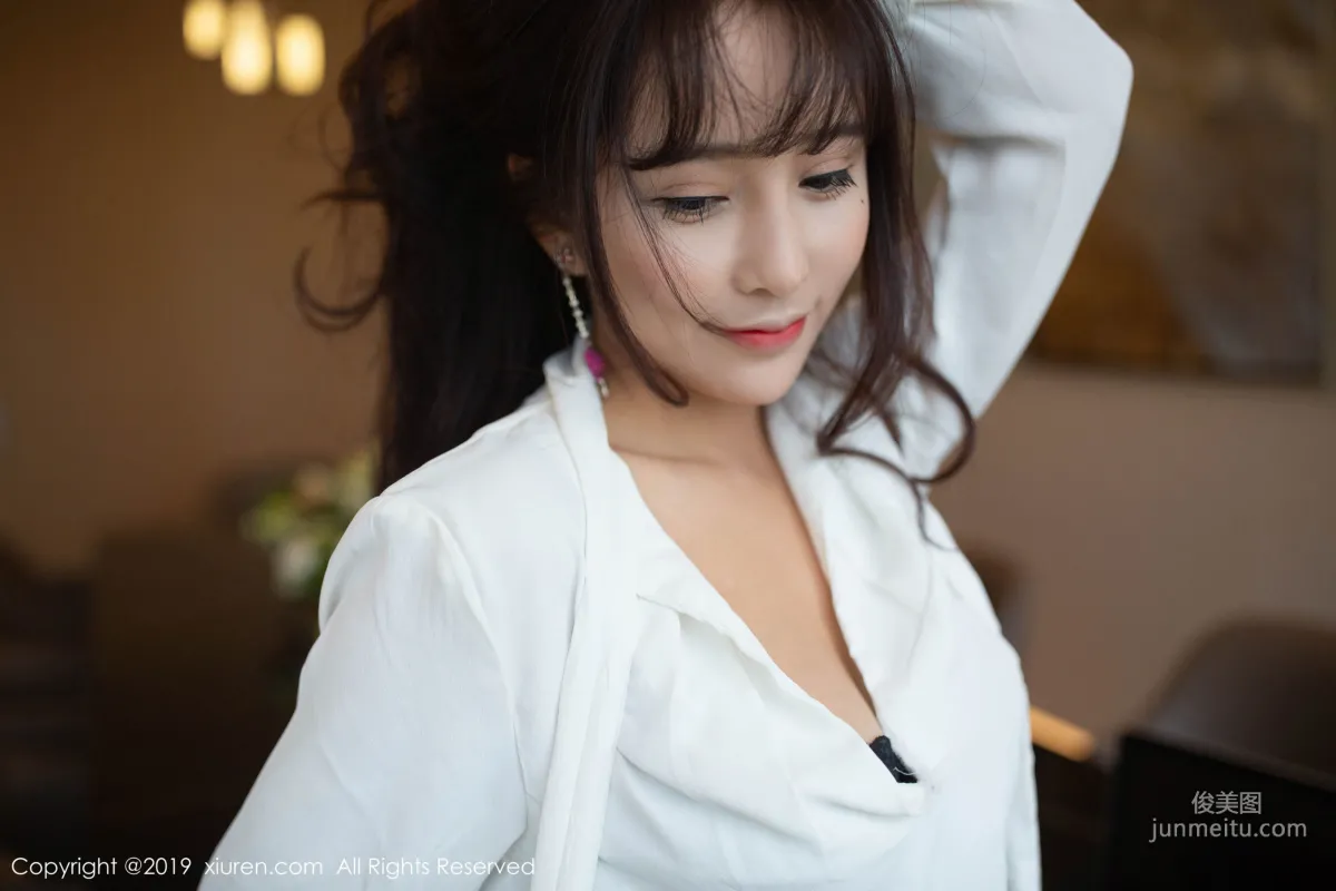 Tao Xile_lele White Shirt and Black Stockings Uniform [XiuRen] No.1776 Photo Set photo 14
