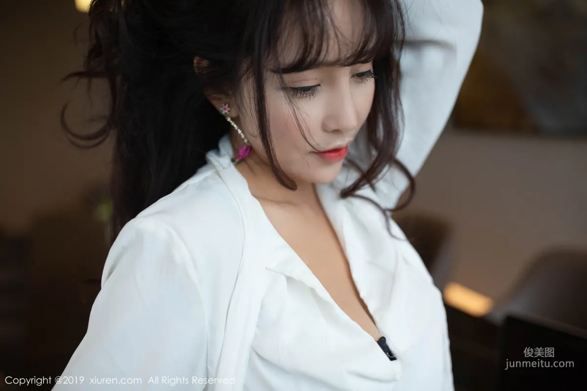 Tao Xile_lele White Shirt and Black Stockings Uniform [XiuRen] No.1776 Photo Set photo 13