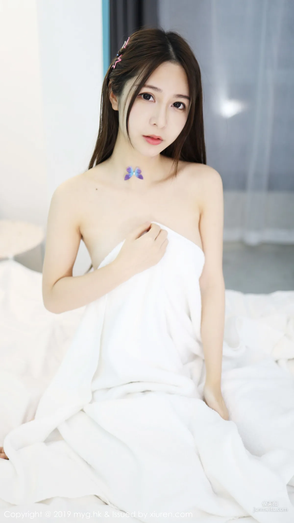luna Zhang Jingyan White Sheer Lingerie [MyGirl] Vol.406 Photo Set photo 35