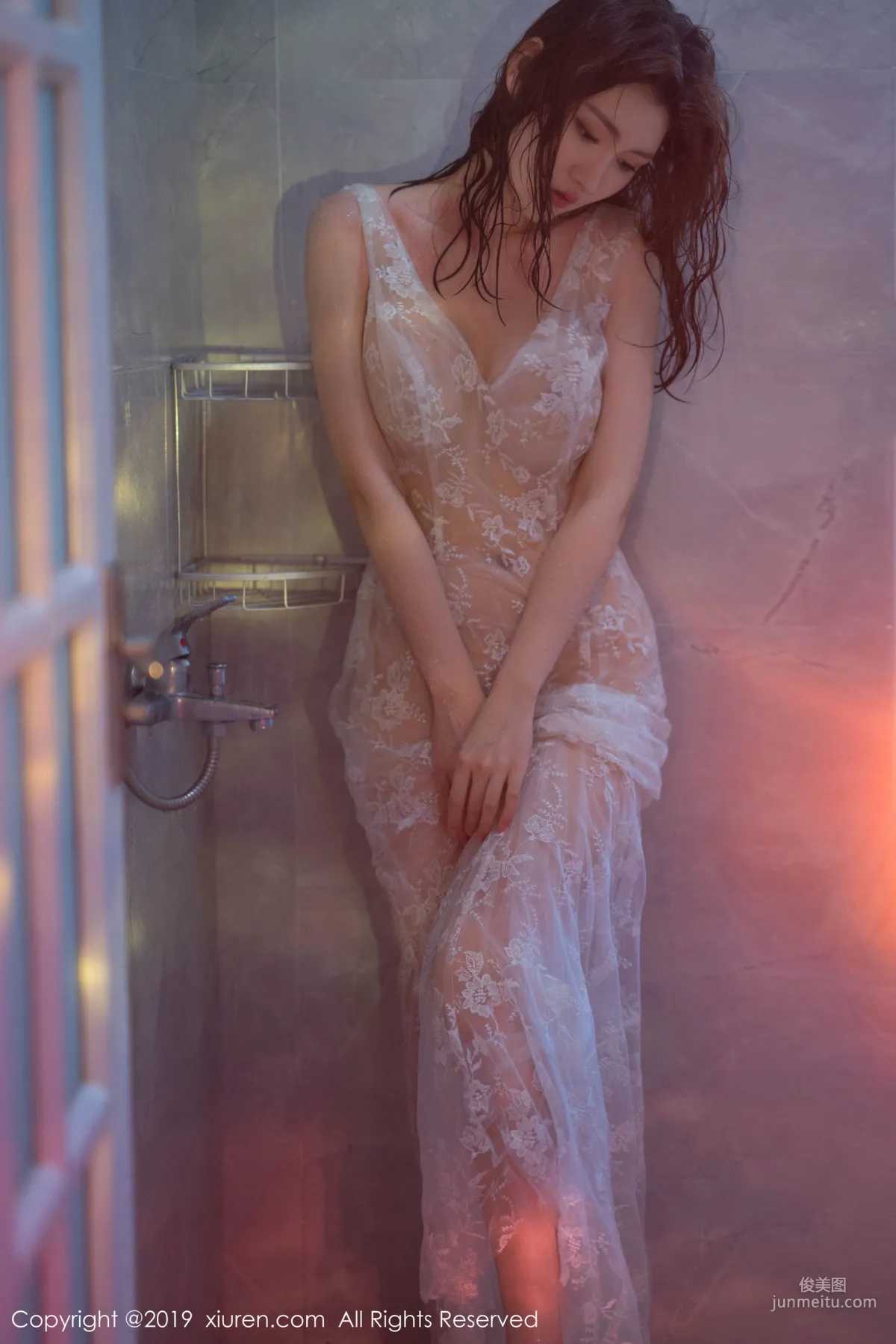 Shen Mengyao, Dripping and Crystal Clear Bathroom Wet Body, Graceful Posture Fully Showing Charm [XiuRen] No.1784 Photo Set photo 13