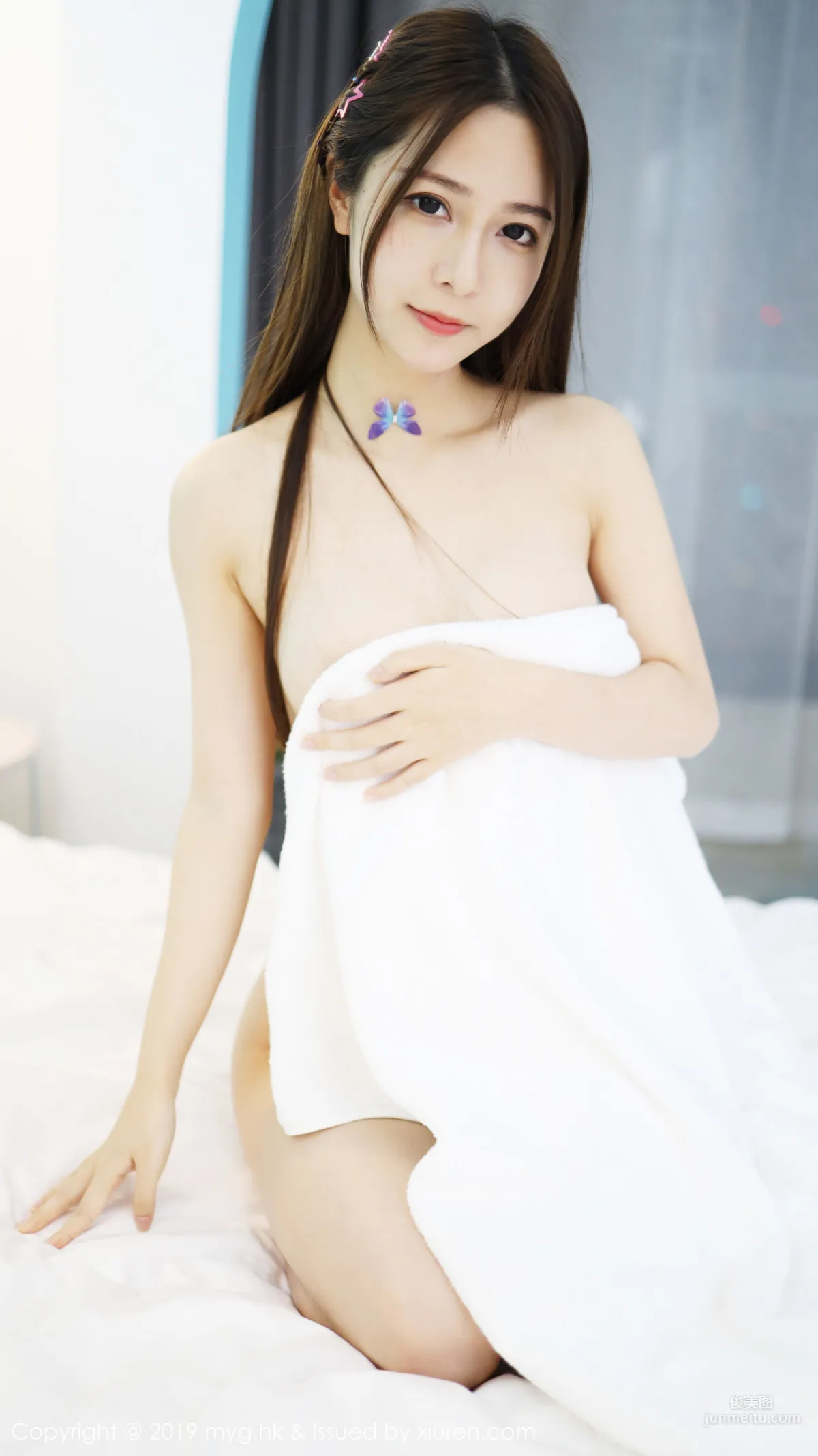 luna Zhang Jingyan White Sheer Lingerie [MyGirl] Vol.406 Photo Set photo 38