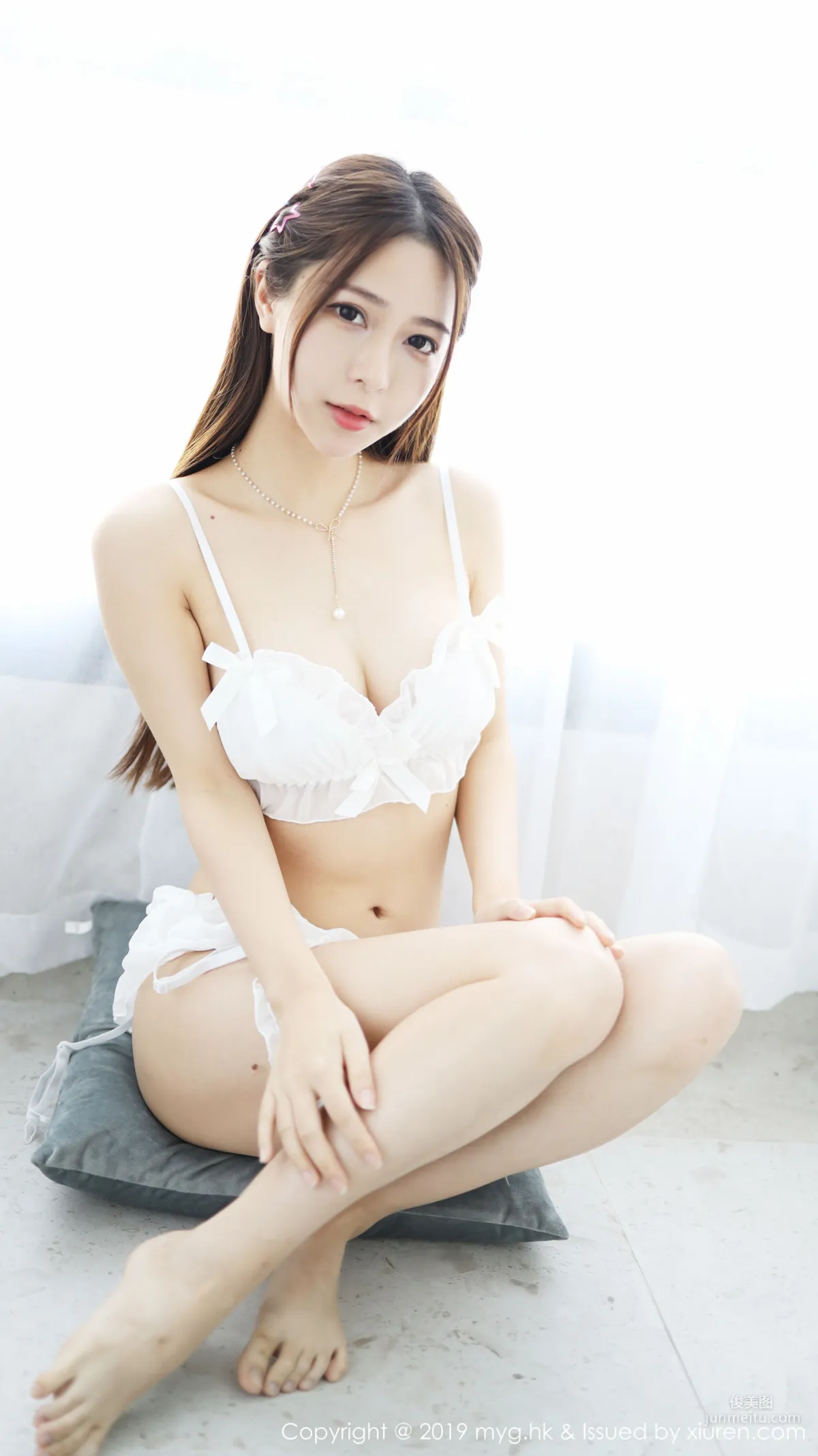 luna Zhang Jingyan White Sheer Lingerie [MyGirl] Vol.406 Photo Set photo 19