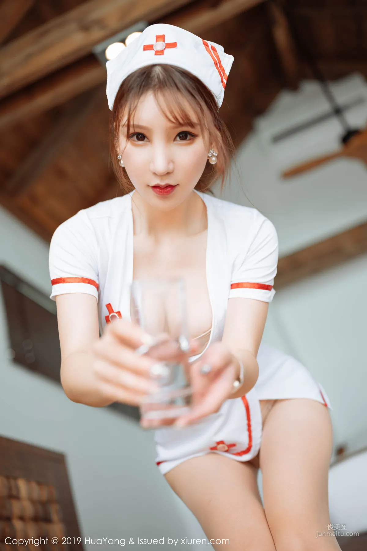 Zhou Yuxi Sandy, Role Play Nurse Uniform Lingerie + Flesh-Colored Stockings [HuaYang] Vol.176 Photo Set photo 3