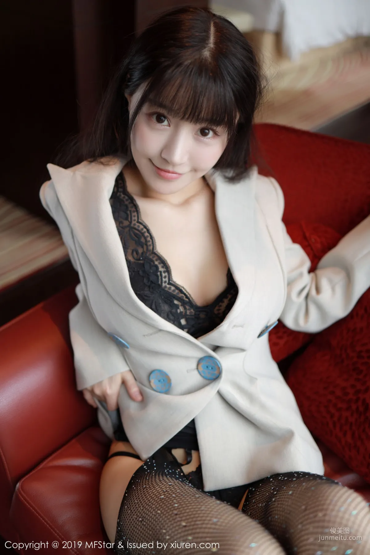 Barbie Keer, The Dashing Suit and Charming Black Stockings Lingerie [MFStar] Vol.224 Photo Set photo 12