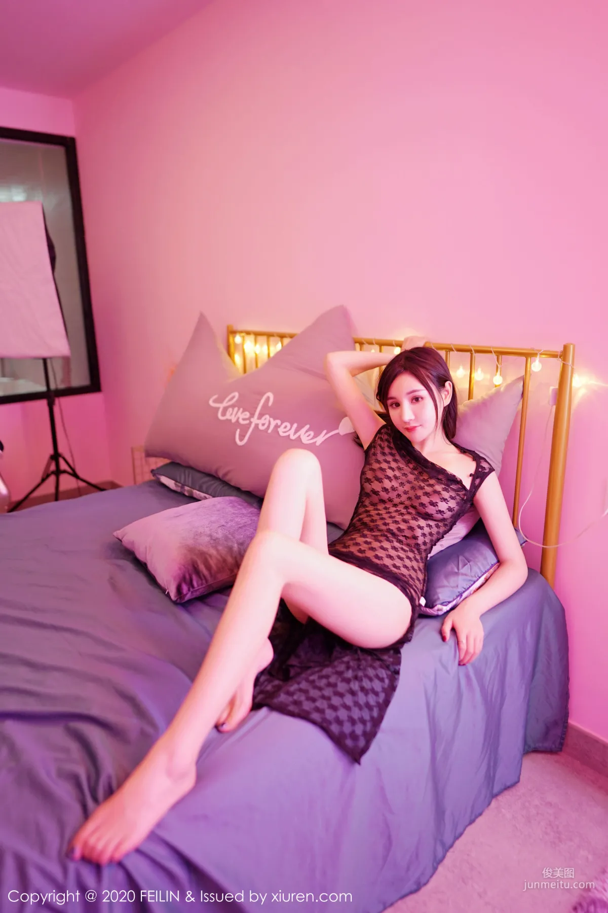 Celina Qingyan, Cutout Lingerie and Sleepwear Temptation, [FeiLin] VOL.222 Photo Set photo 15
