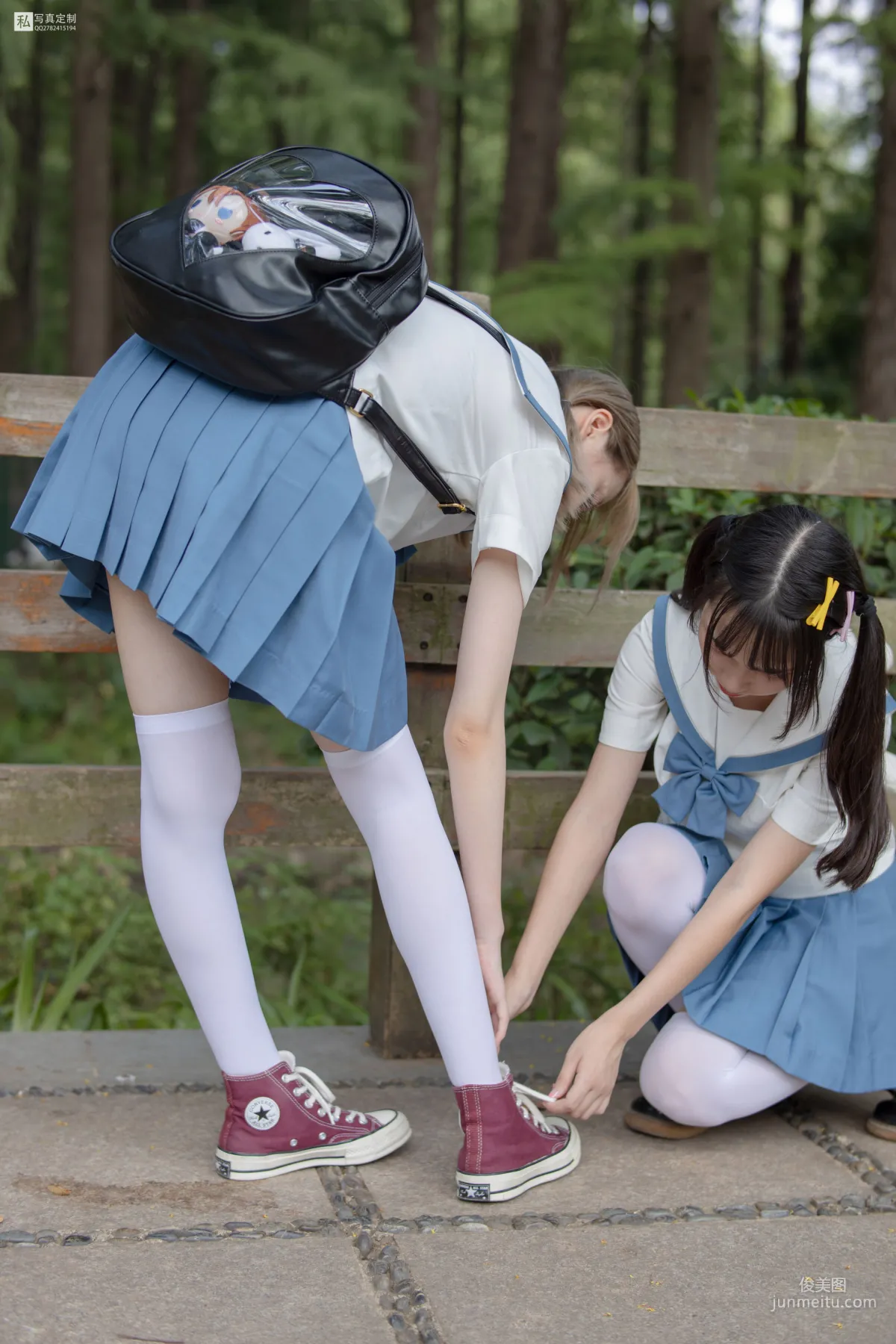 默陌&Aika《80D白絲過膝襪》 [森蘿财團] JKFUN-025 寫真集 41