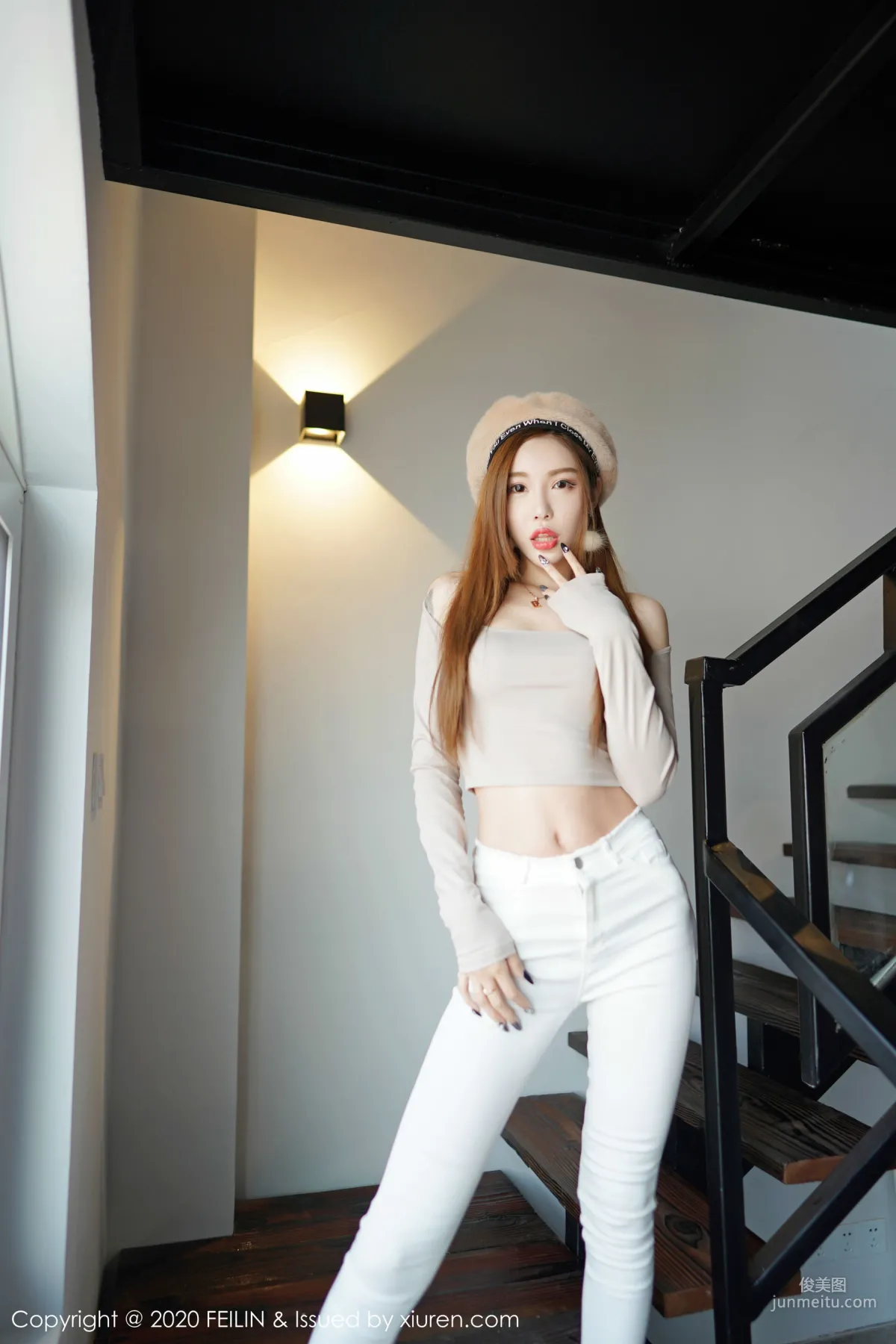 Meng Xiaonan Little Night Cat, Sexy Lace Garter Lingerie Temptation [FeiLin] VOL.223 Photo Set photo 5