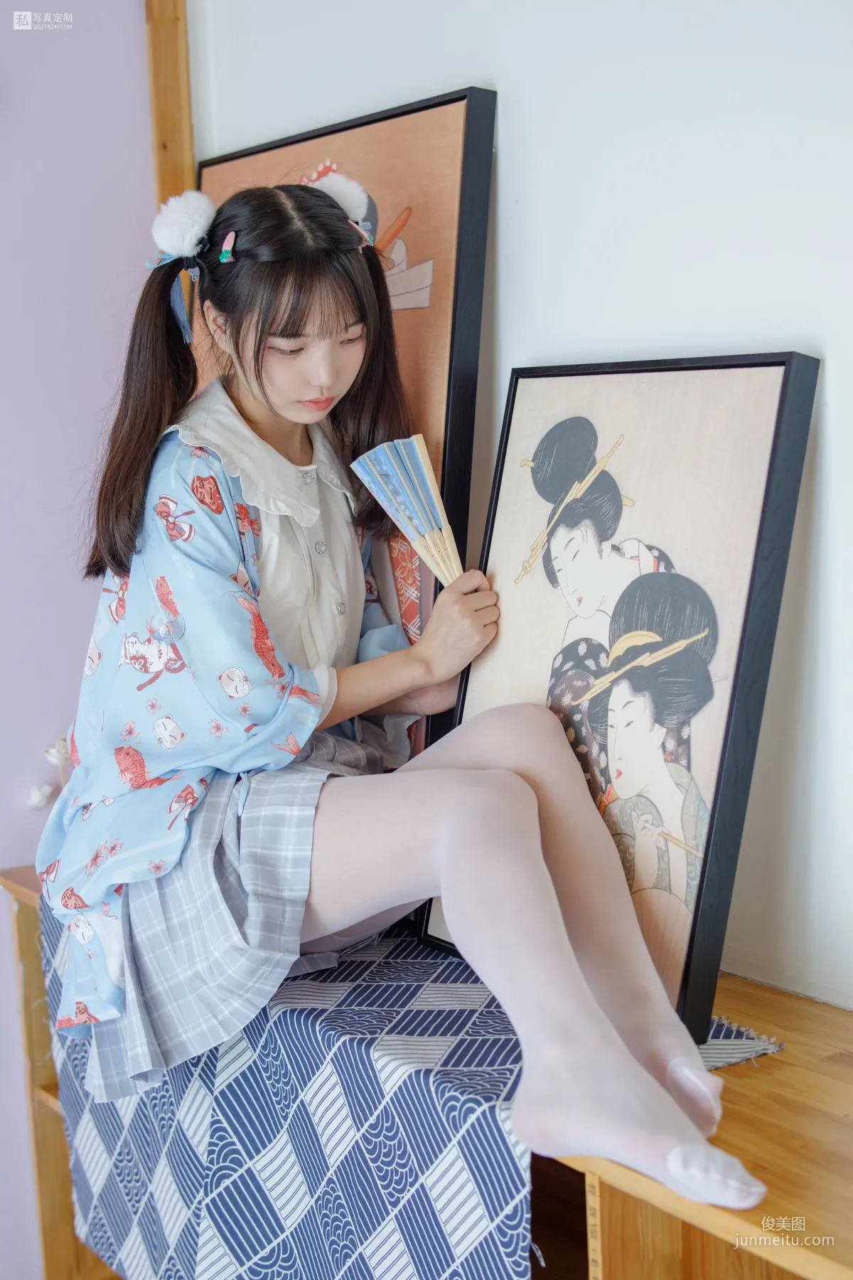 默陌《15D白絲 花裡胡哨的民宿》 [森蘿财團] JKFUN-027 寫真集 40