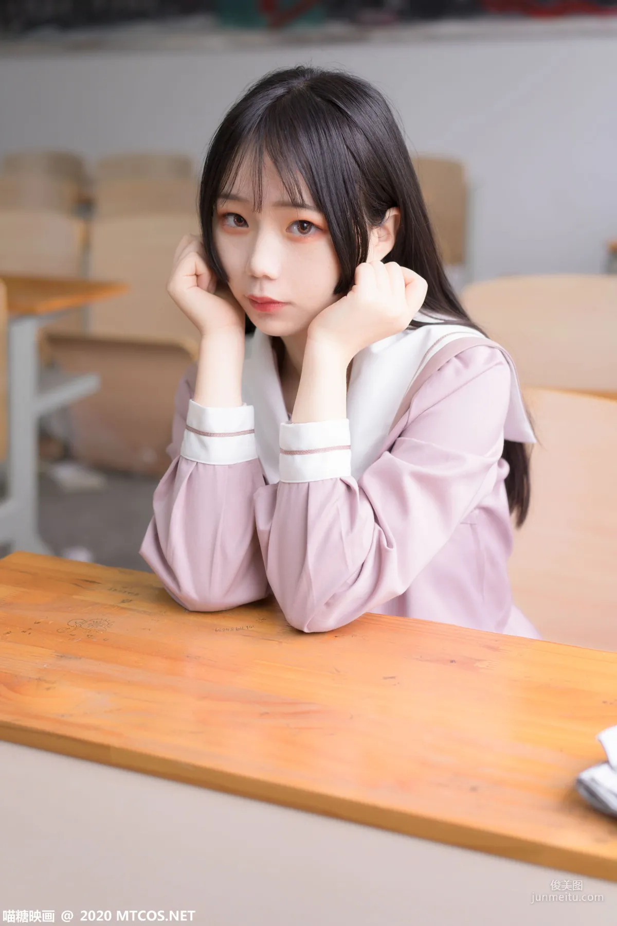 《粉色JK小姐姐》 [喵糖映画] VOL.074 写真集44