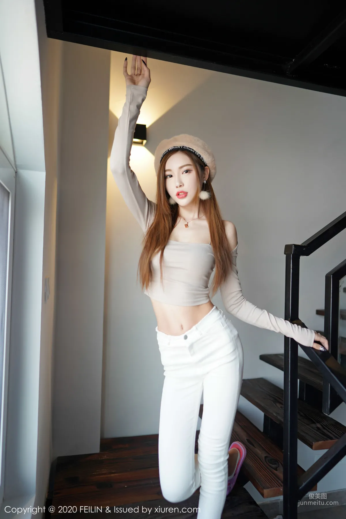 Meng Xiaonan Little Night Cat, Sexy Lace Garter Lingerie Temptation [FeiLin] VOL.223 Photo Set photo 18