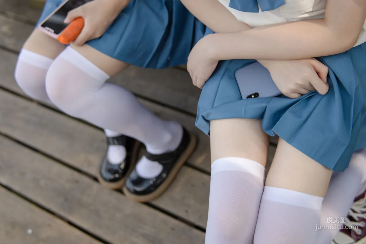 默陌&Aika《80D白絲過膝襪》 [森蘿财團] JKFUN-025 寫真集 75
