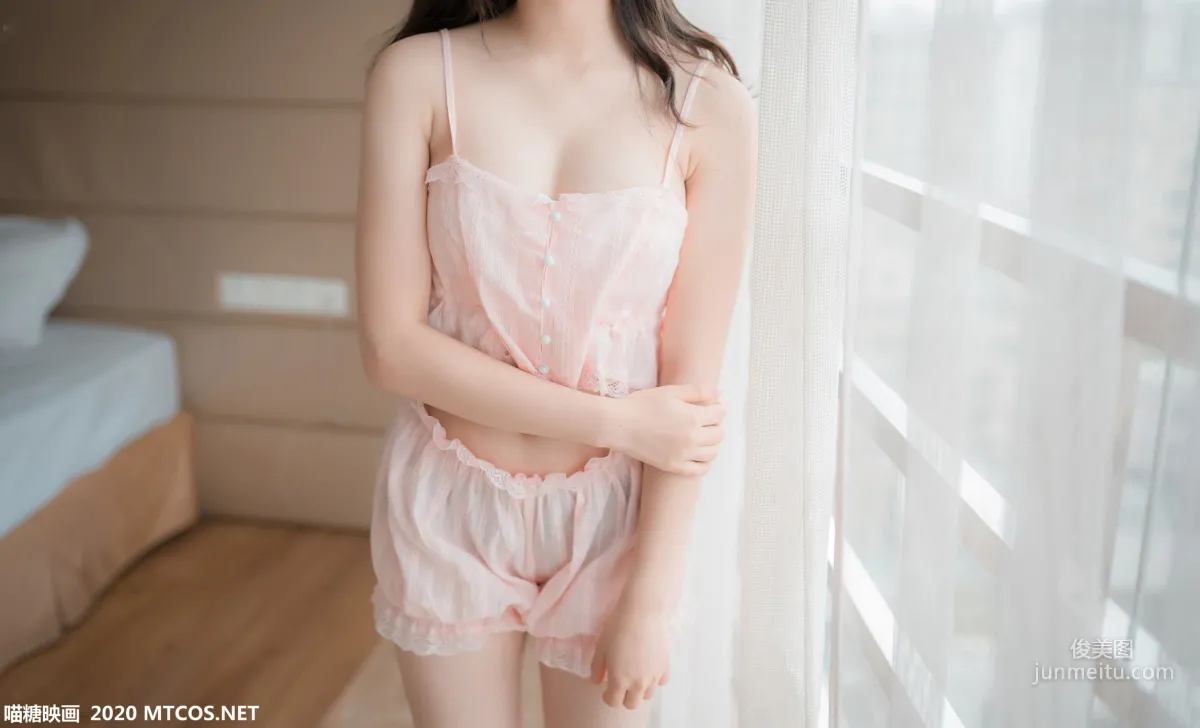 《粉色吊带睡衣》 [喵糖映画] VOL.104 写真集8