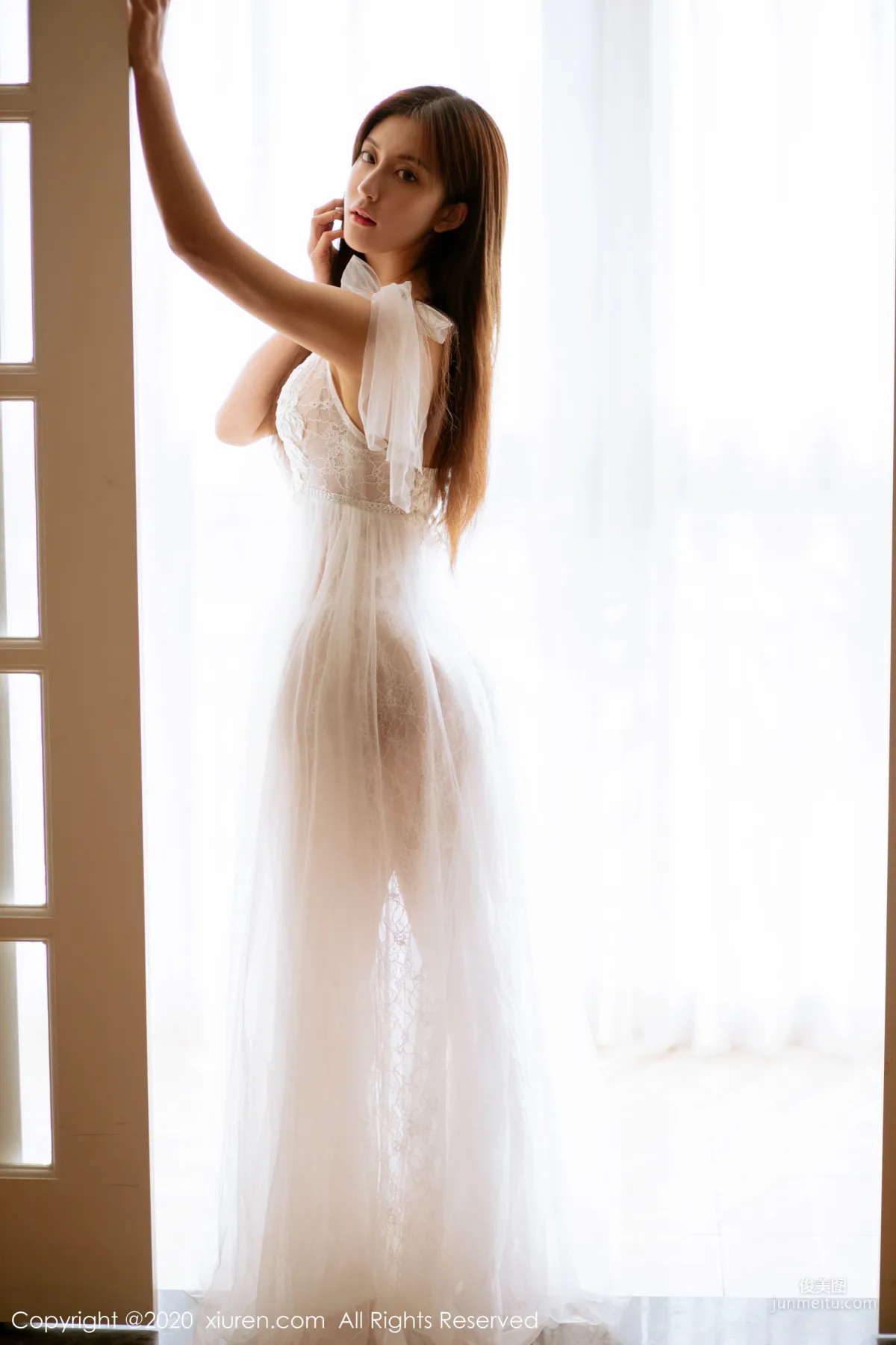 Lin Wenwen yooki, Semi-Transparent White Gauze Series [XiuRen] No.1914 Photo Set photo 2