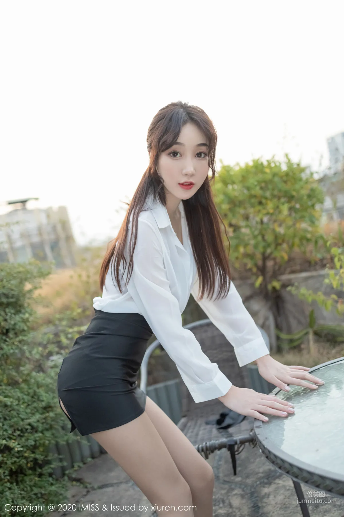 September Sheng_ White Shirt Short Skirt Secretary Professional Wear and Tempting Stockings Beautiful Feet Series [IMISS] Vol.427 Photo Set photo 7