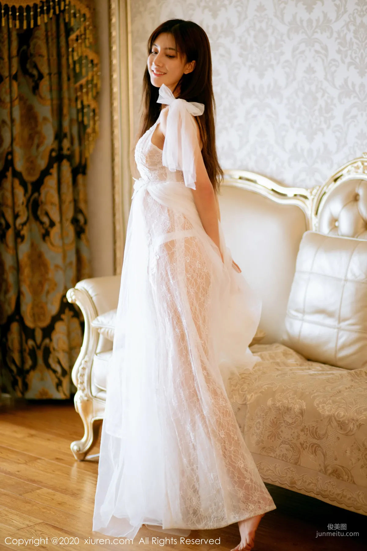 Lin Wenwen yooki, Semi-Transparent White Gauze Series [XiuRen] No.1914 Photo Set photo 4
