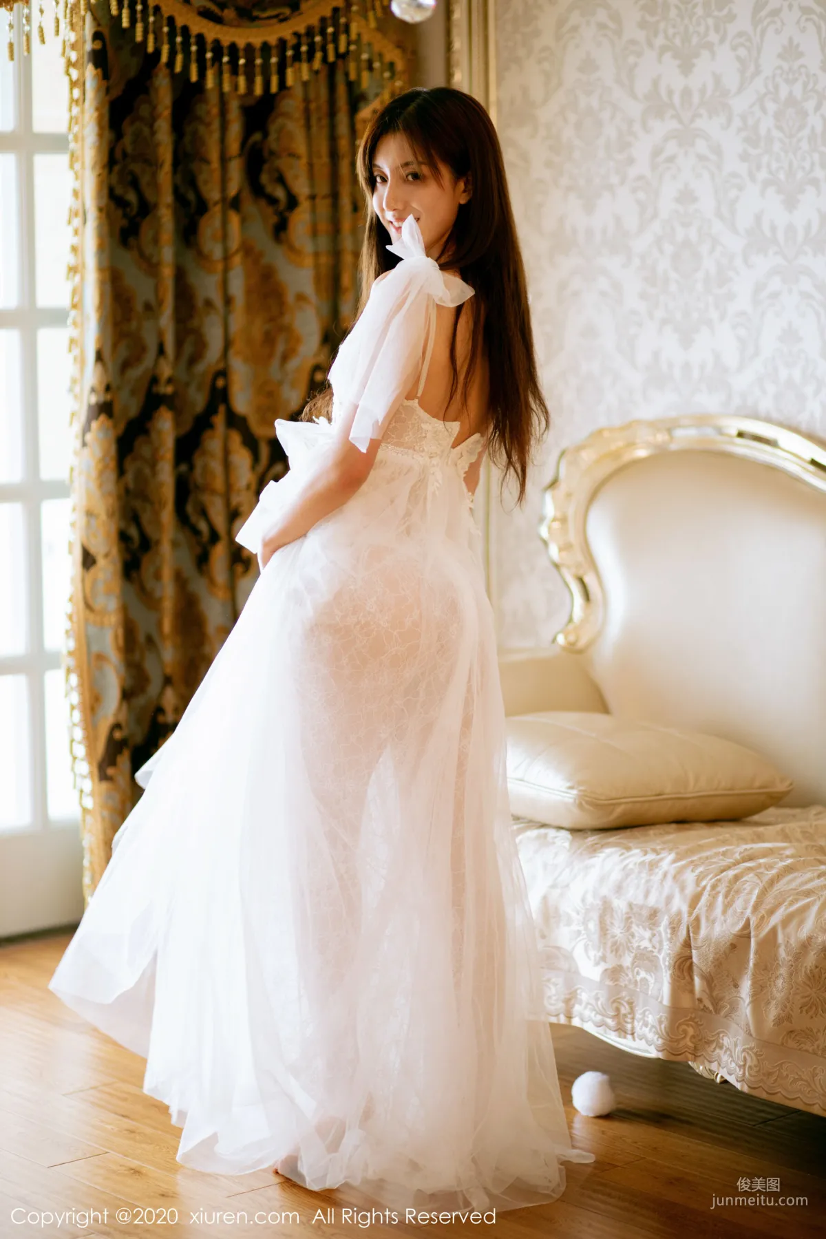 Lin Wenwen yooki, Semi-Transparent White Gauze Series [XiuRen] No.1914 Photo Set photo 47