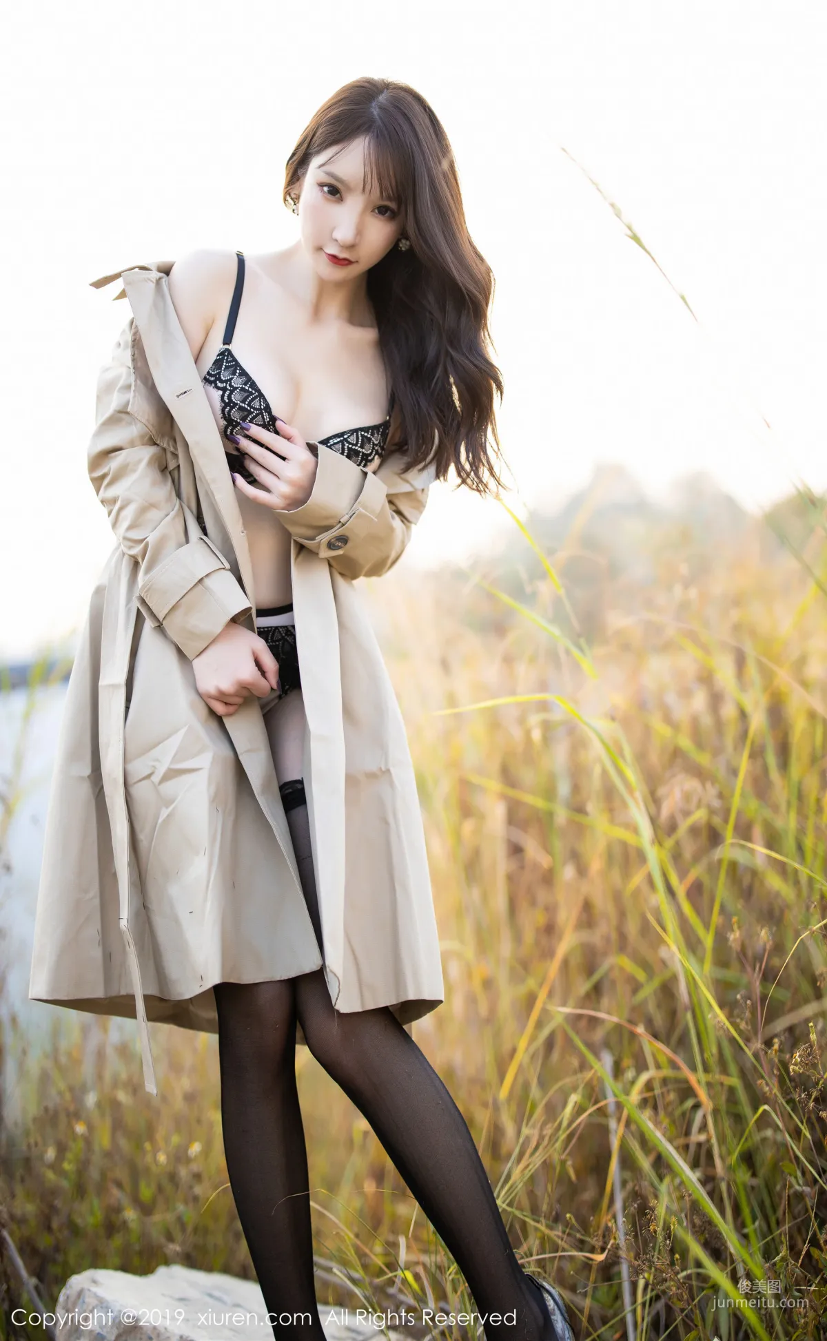 Zhou Yuxi Sandy Exquisite Lingerie with Black Stockings and Suspenders [XiuRen] No.1876 Photo Set photo 54