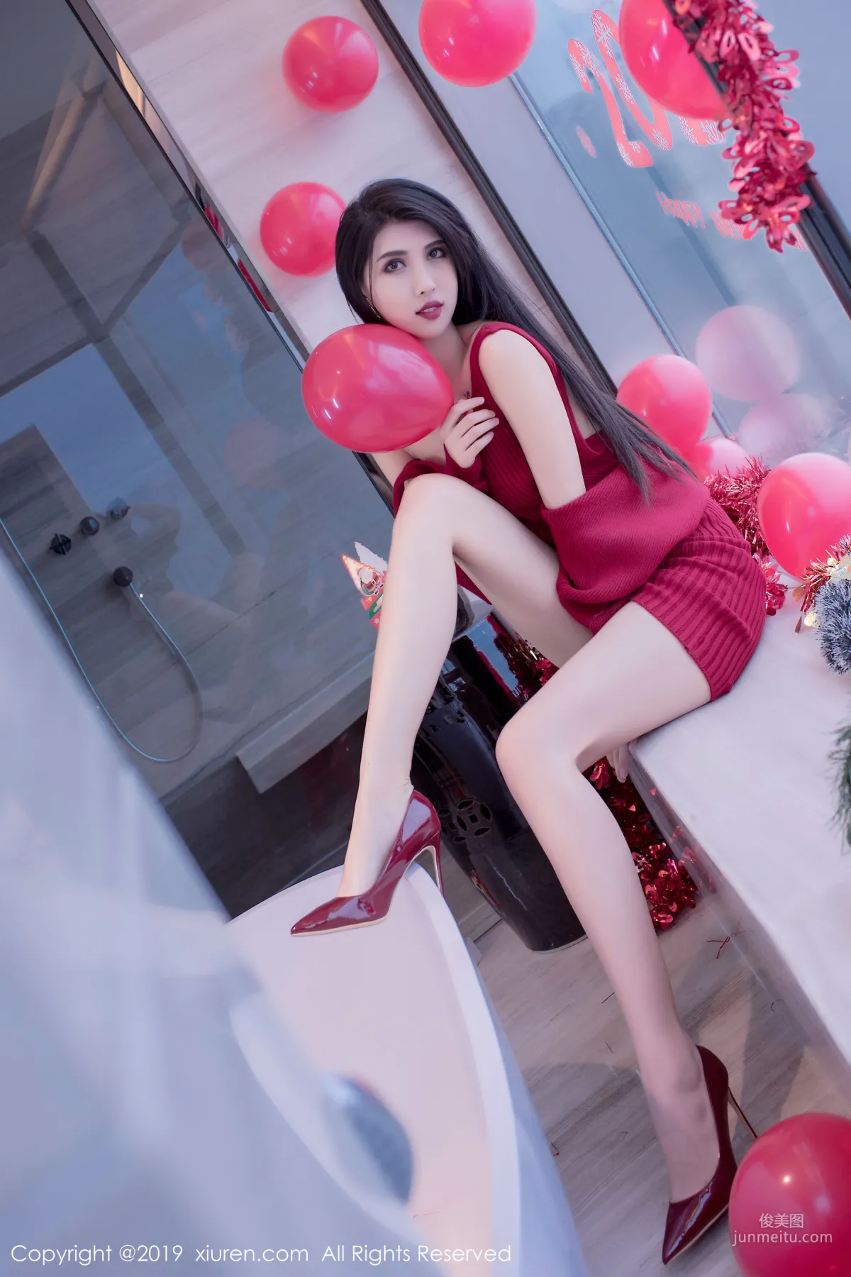 Ge Zheng Model《Christmas and New Year Theme》 [XiuRen] No.1871 Photo Set photo 38