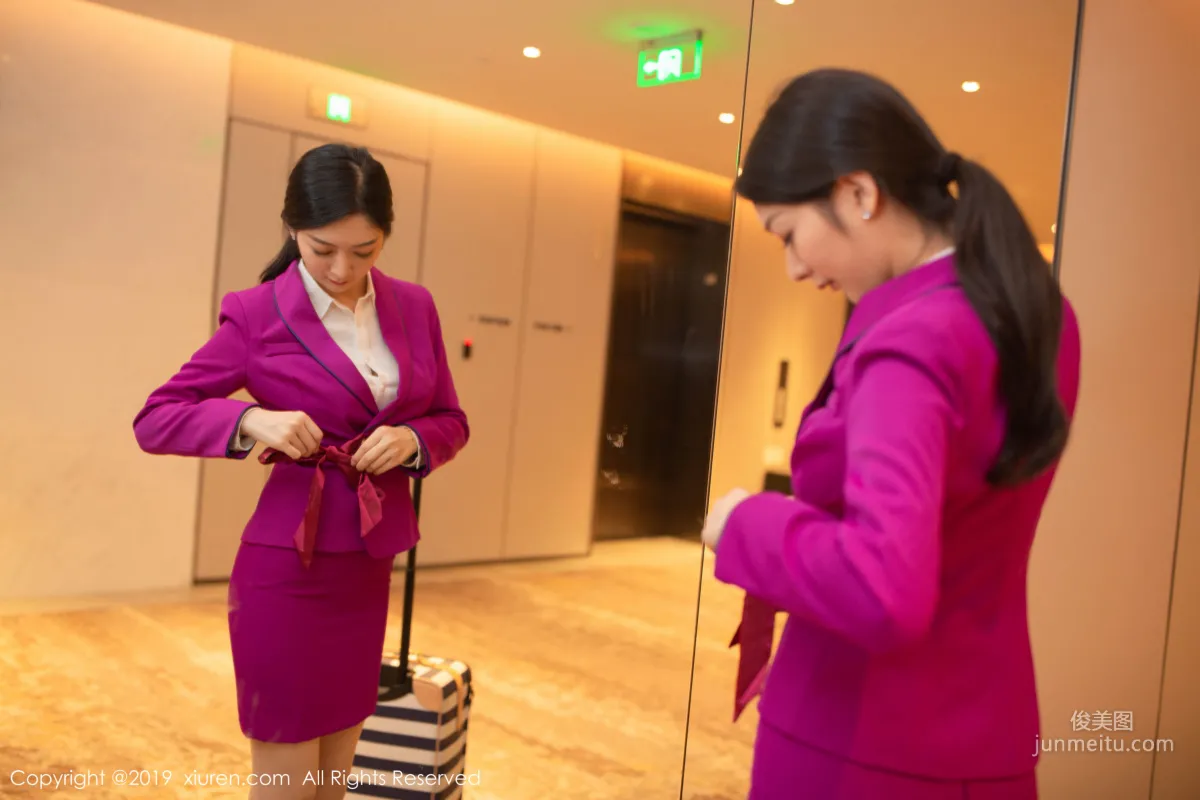 Angela Xiao Reba, Top-Grade Sexy Flight Attendant Uniform [XiuRen] No.1799 Photo Set photo 6