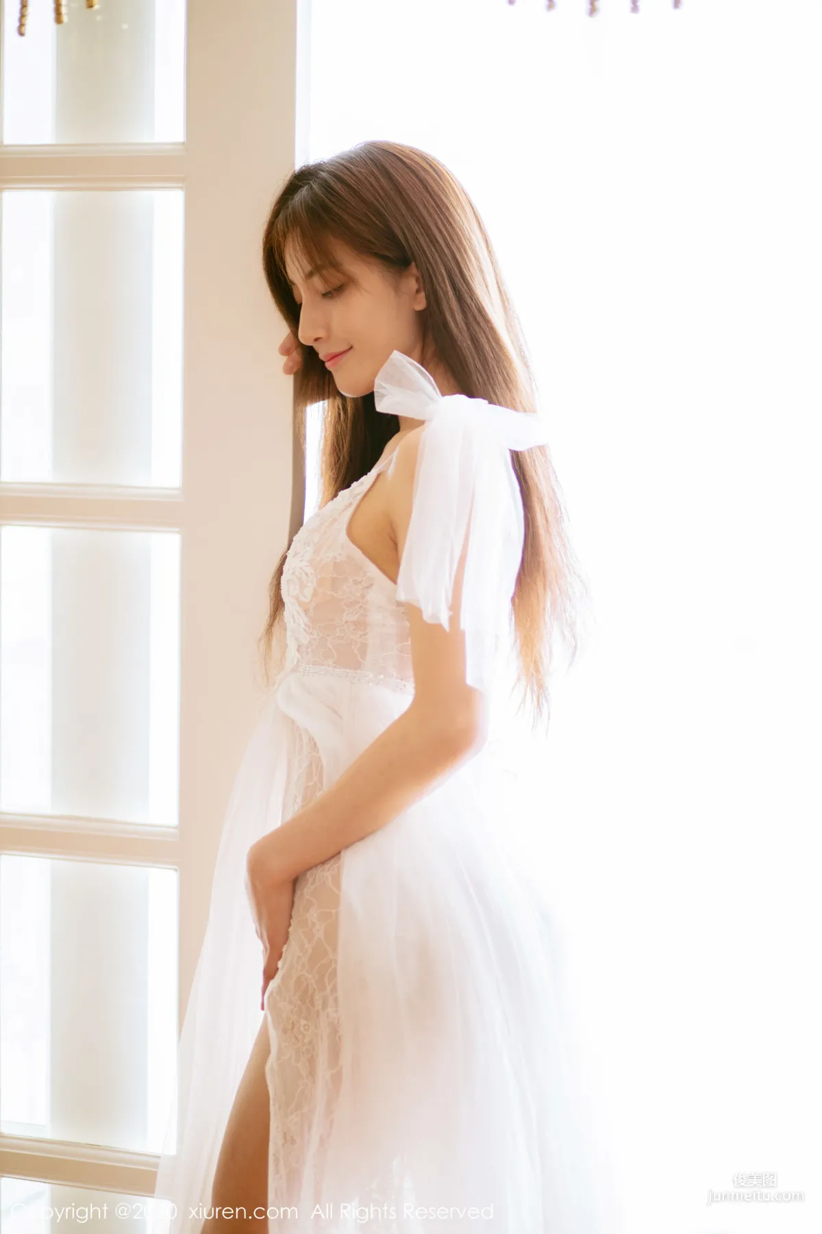 Lin Wenwen yooki, Semi-Transparent White Gauze Series [XiuRen] No.1914 Photo Set photo 57