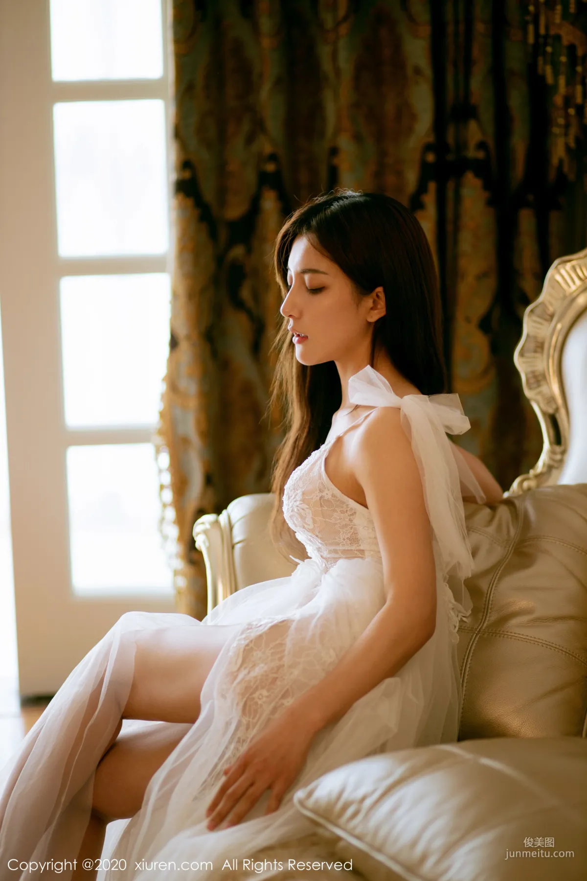 Lin Wenwen yooki, Semi-Transparent White Gauze Series [XiuRen] No.1914 Photo Set photo 37
