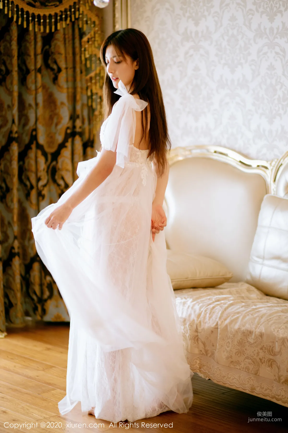 Lin Wenwen yooki, Semi-Transparent White Gauze Series [XiuRen] No.1914 Photo Set photo 5