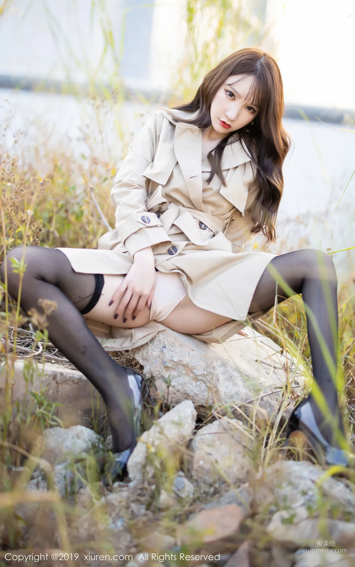 Zhou Yuxi Sandy Exquisite Lingerie with Black Stockings and Suspenders [XiuRen] No.1876 Photo Set photo 24