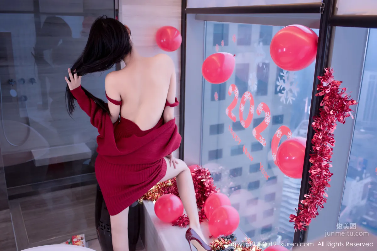 Ge Zheng Model《Christmas and New Year Theme》 [XiuRen] No.1871 Photo Set photo 48