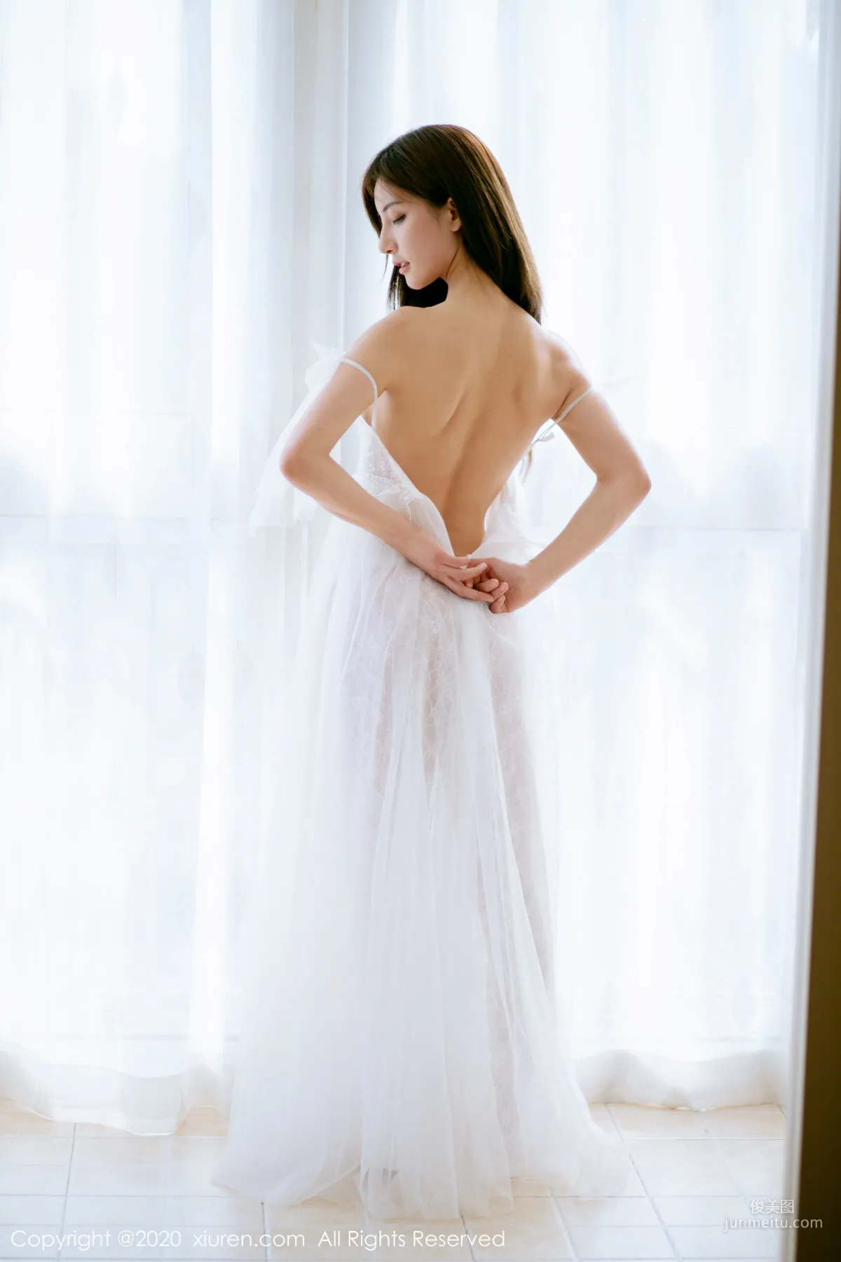 Lin Wenwen yooki, Semi-Transparent White Gauze Series [XiuRen] No.1914 Photo Set photo 35