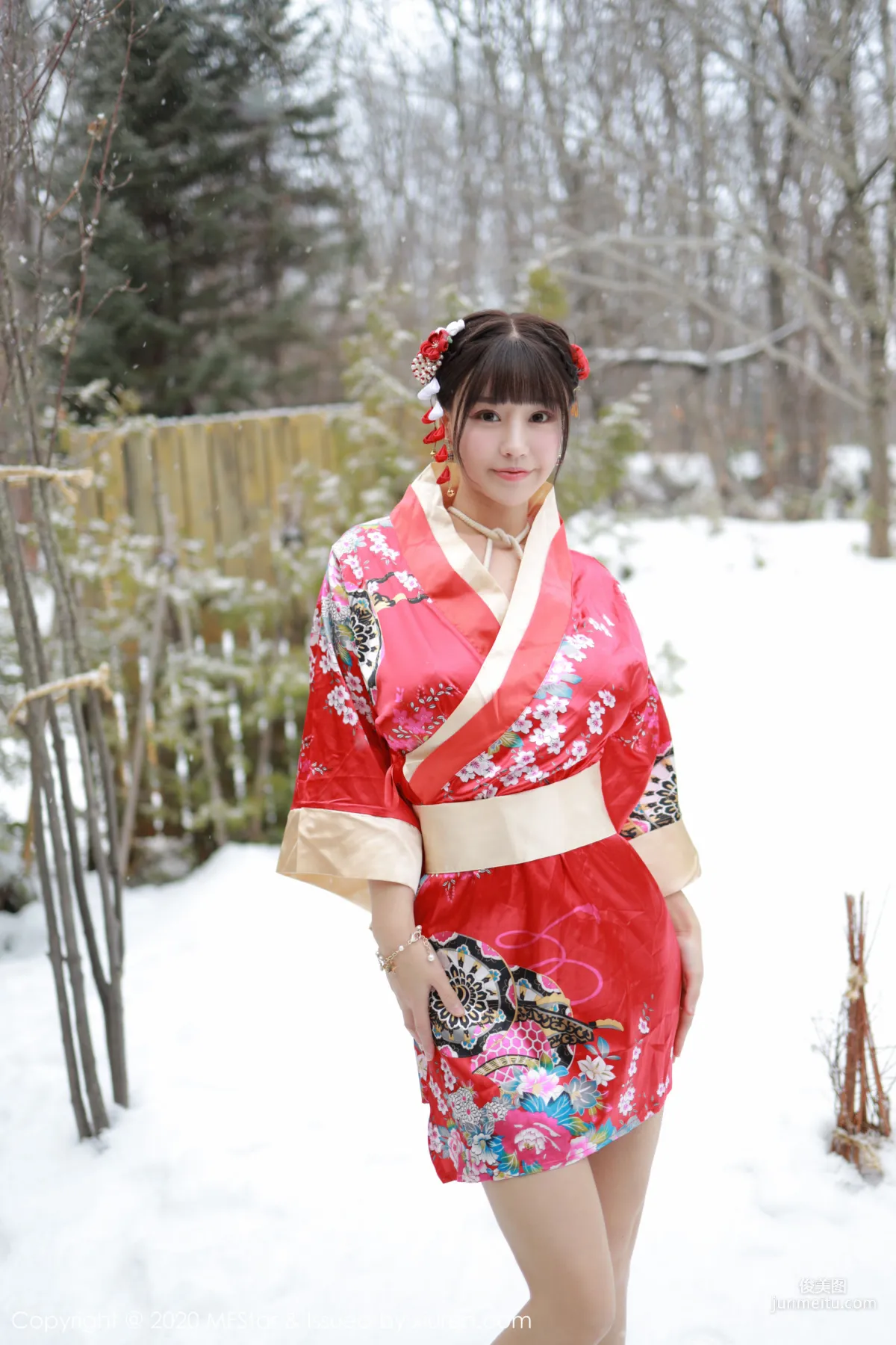Zhu Ke'er Flower, Gorgeous Kimono and Bondage Passion Series [MFStar] Vol.249 Photo Set photo 2