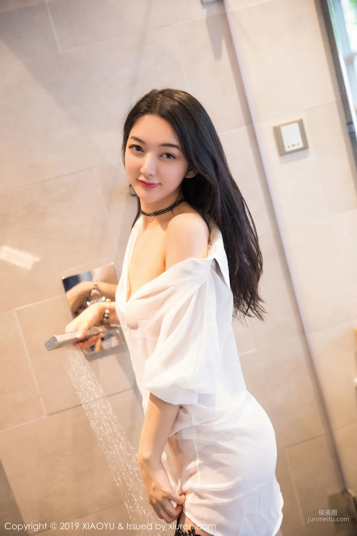 Angela Xiao Reba White Lace and Wet Shirt in Bathroom [XIAOYU] Vol.211 Photo Set photo 69
