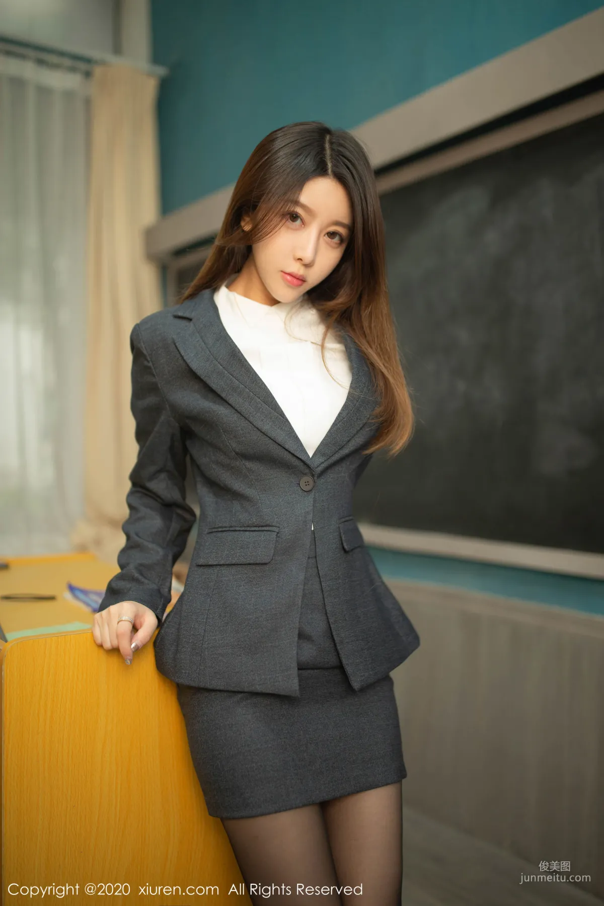 Xia Shishi Sally 'Real Classroom Scene Teacher Theme' [XiuRen] No.1959 Photo Set photo 7