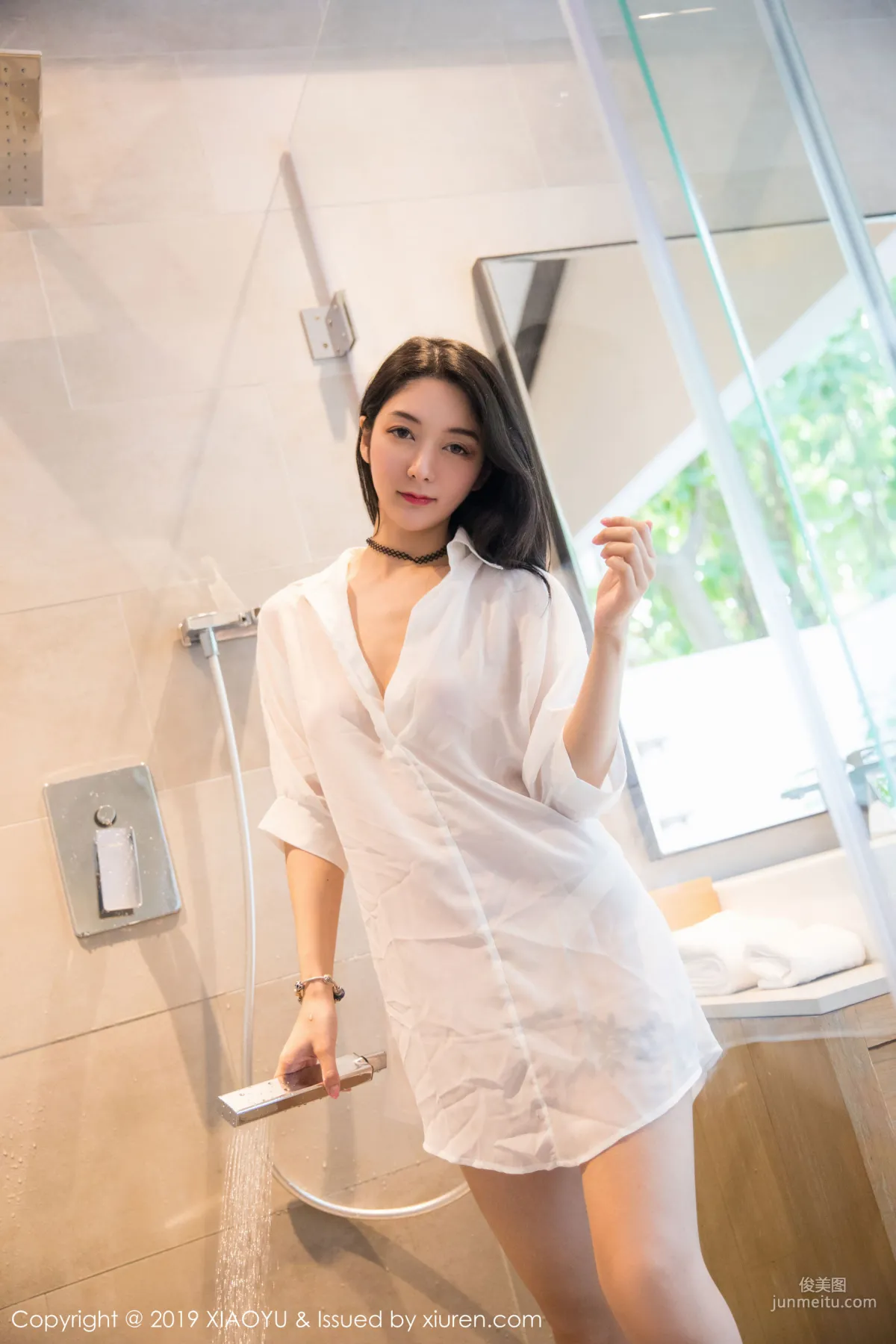 Angela Xiao Reba White Lace and Wet Shirt in Bathroom [XIAOYU] Vol.211 Photo Set photo 61