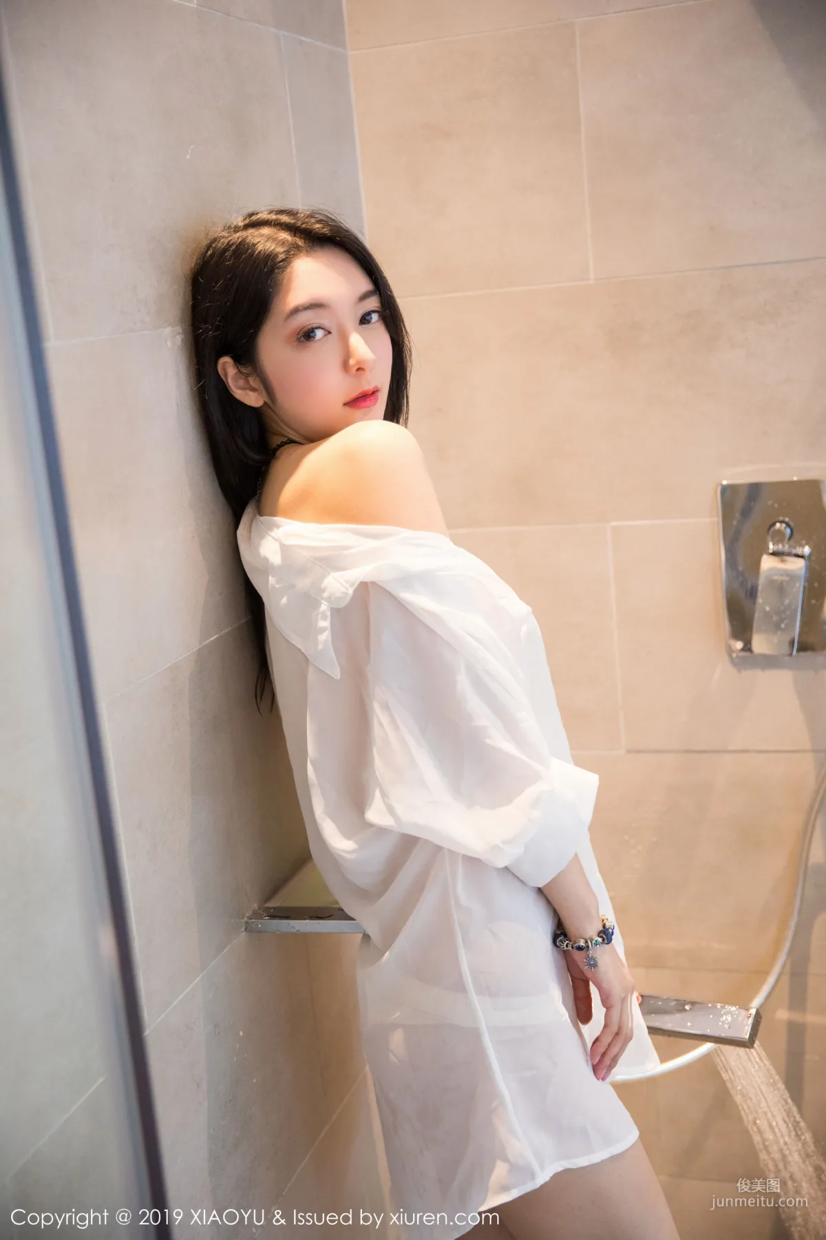 Angela Xiao Reba White Lace and Wet Shirt in Bathroom [XIAOYU] Vol.211 Photo Set photo 64