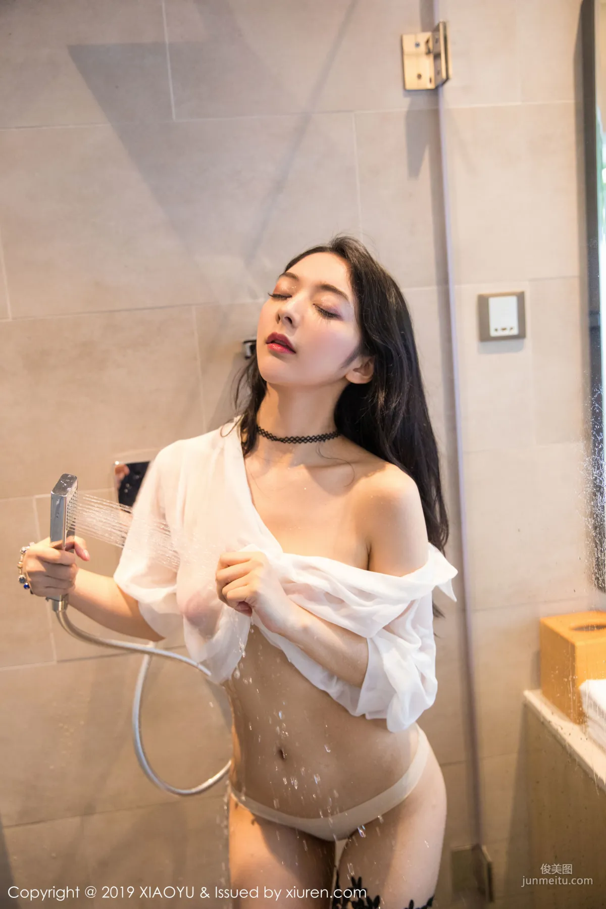 Angela Xiao Reba White Lace and Wet Shirt in Bathroom [XIAOYU] Vol.211 Photo Set photo 83
