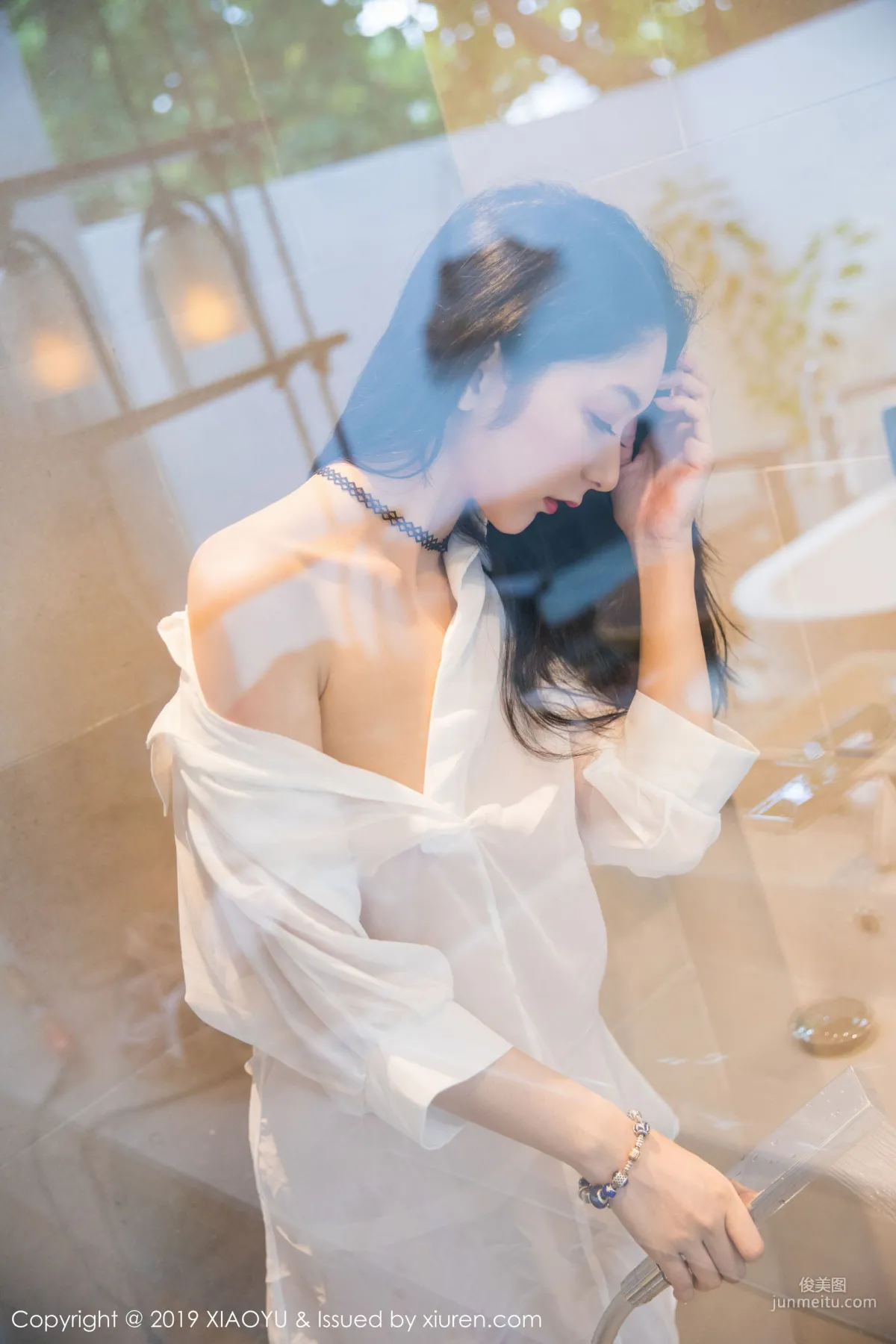 Angela Xiao Reba White Lace and Wet Shirt in Bathroom [XIAOYU] Vol.211 Photo Set photo 67