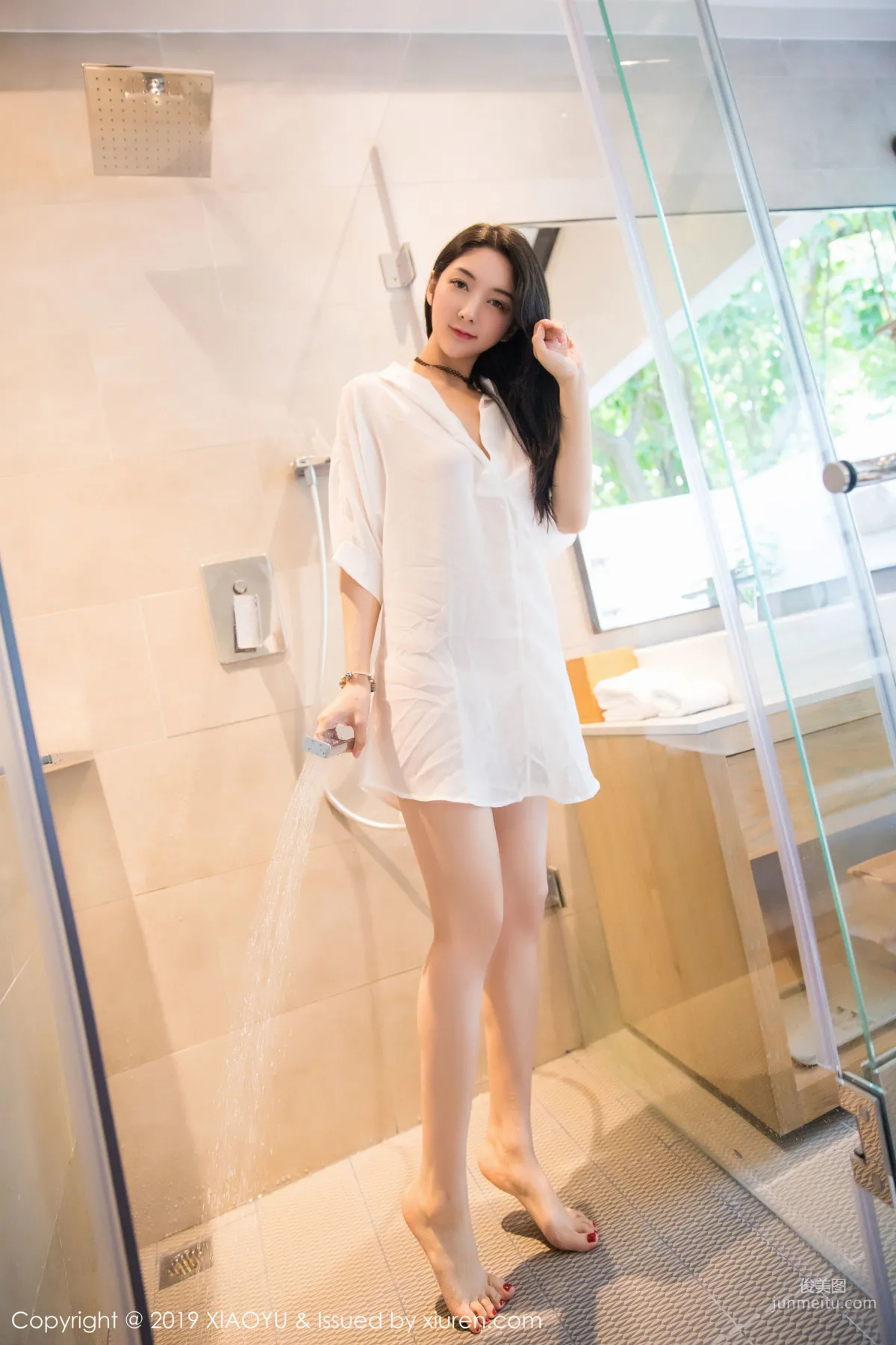 Angela Xiao Reba White Lace and Wet Shirt in Bathroom [XIAOYU] Vol.211 Photo Set photo 63