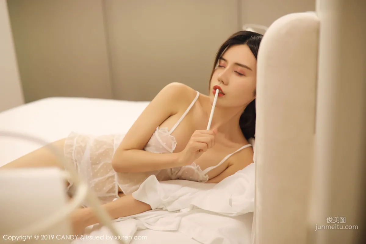 Cris Zhuo Yaqi Hazy Semi-Transparent Camisole [Candy] Vol.074 Photo Set photo 14