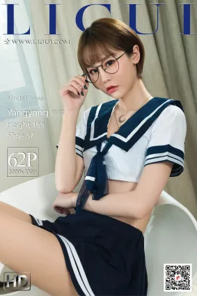 Model 洋洋《水手服眼鏡妹絲足》 [麗櫃LIGUI] 網絡麗人 寫真集