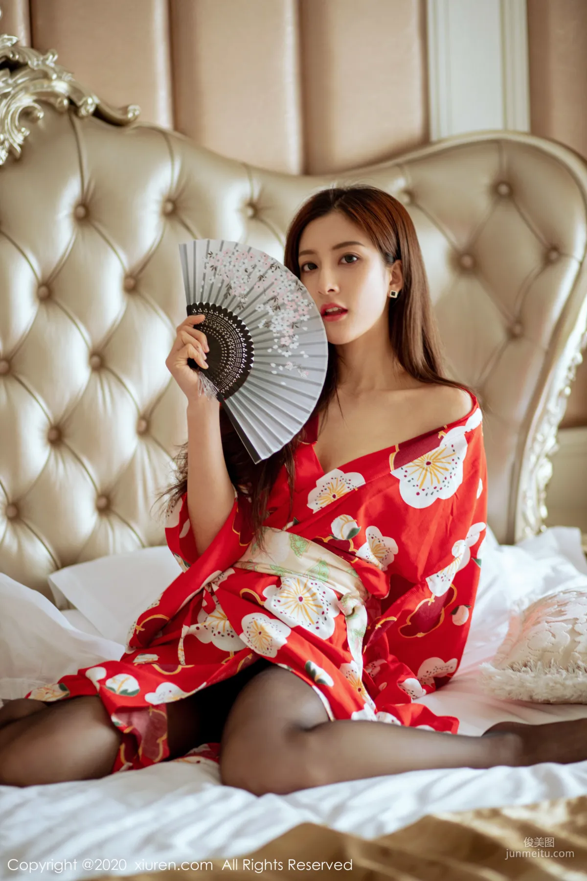 Lin Wenwen yooki, Kimono Black Stockings Theme Series [XiuRen] No.2015 Photo Set photo 8