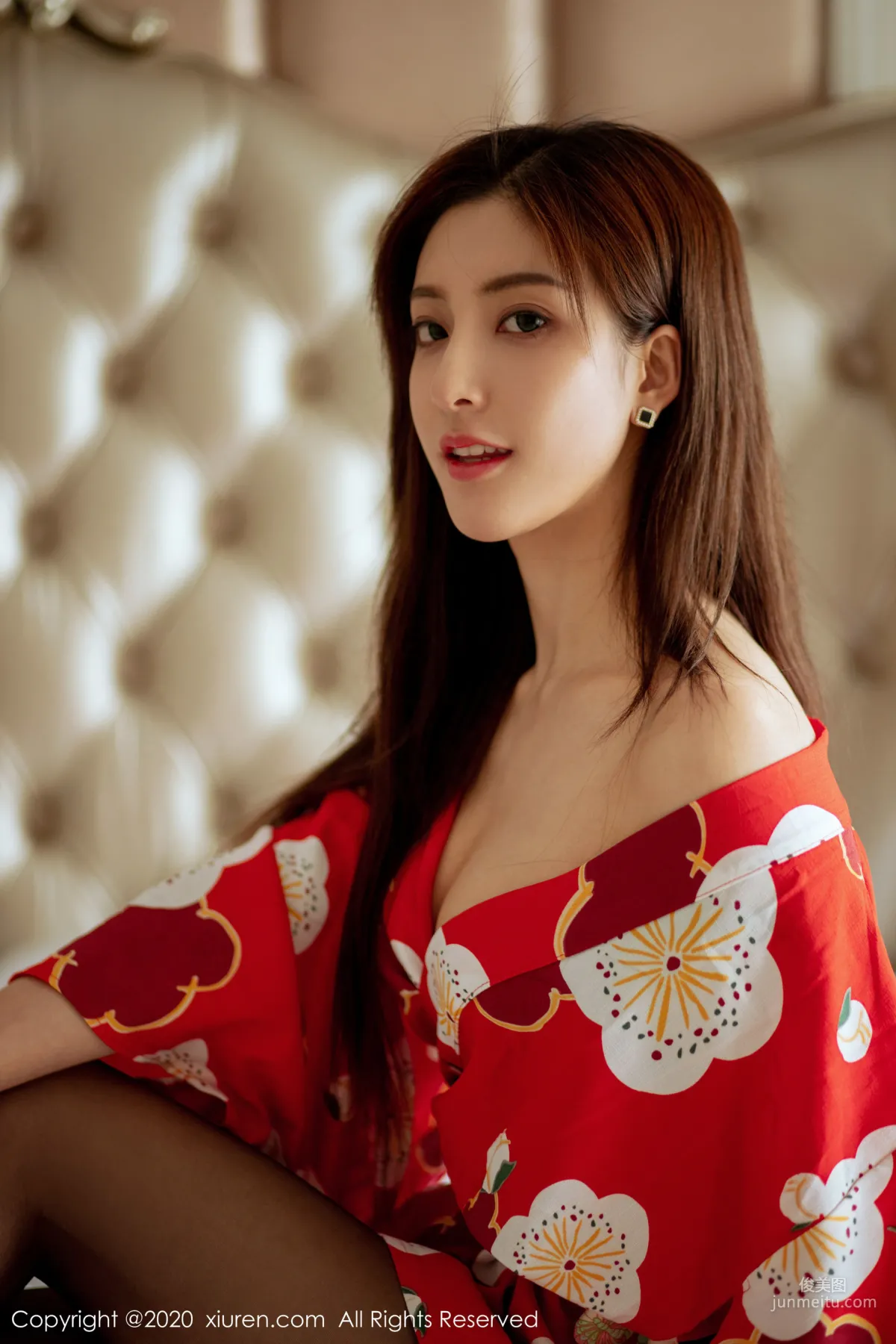 Lin Wenwen yooki, Kimono Black Stockings Theme Series [XiuRen] No.2015 Photo Set photo 22