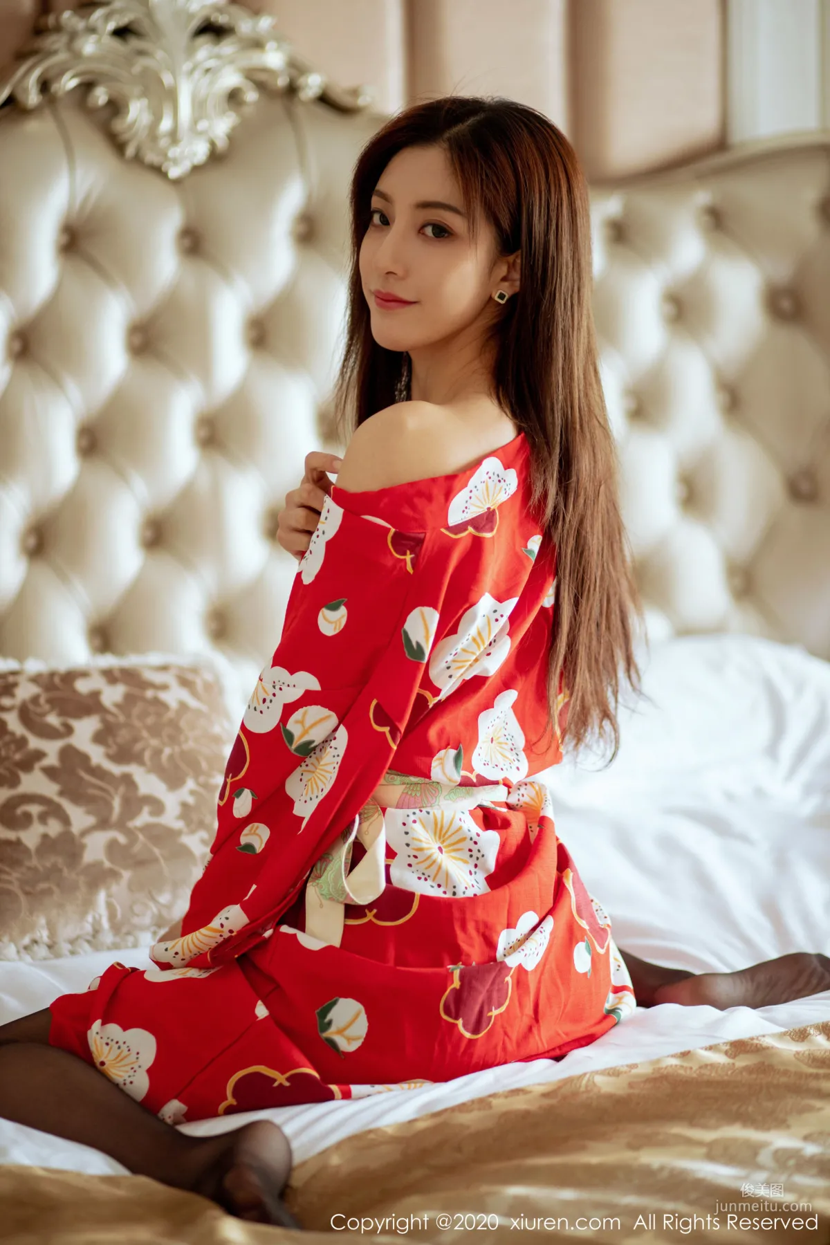 Lin Wenwen yooki, Kimono Black Stockings Theme Series [XiuRen] No.2015 Photo Set photo 13