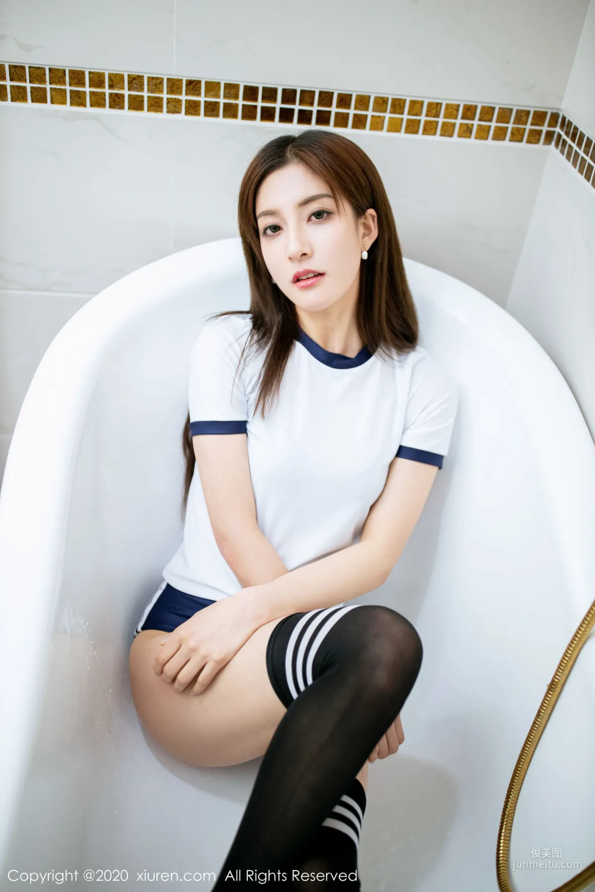 Lin Wenwen yooki "Bathroom Gym Uniform Wet Body Series" [XiuRen] No.1975 Photo Set photo 23