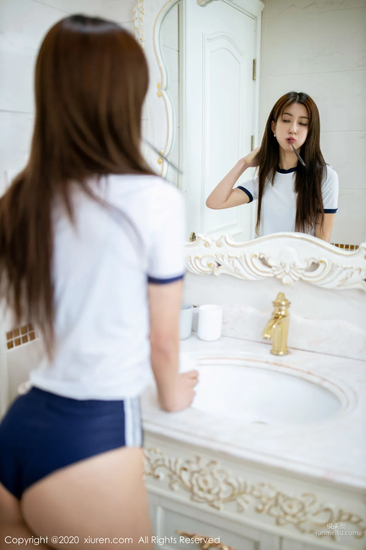 Lin Wenwen yooki "Bathroom Gym Uniform Wet Body Series" [XiuRen] No.1975 Photo Set photo 16